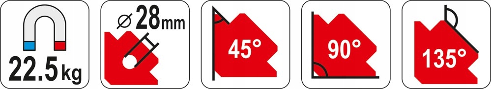 KĄTOWNIK SPAWALNICZY MAGNETYCZNY 102x155x17 YATO