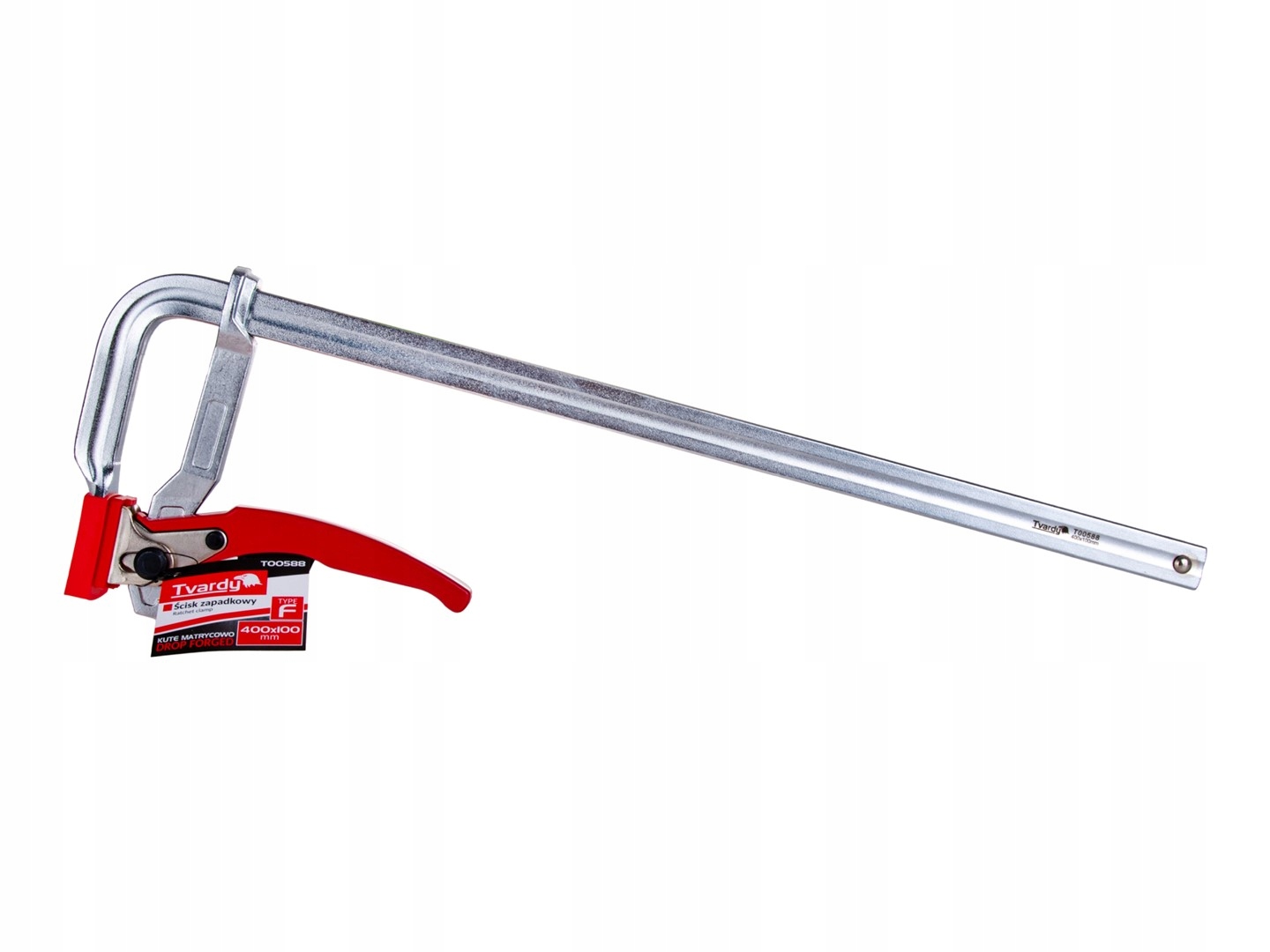ŚCISK ZAPADKOWY STOLARSKI ZAPADKA ZACISK TYP F 400x100mm SOLIDNY T00588