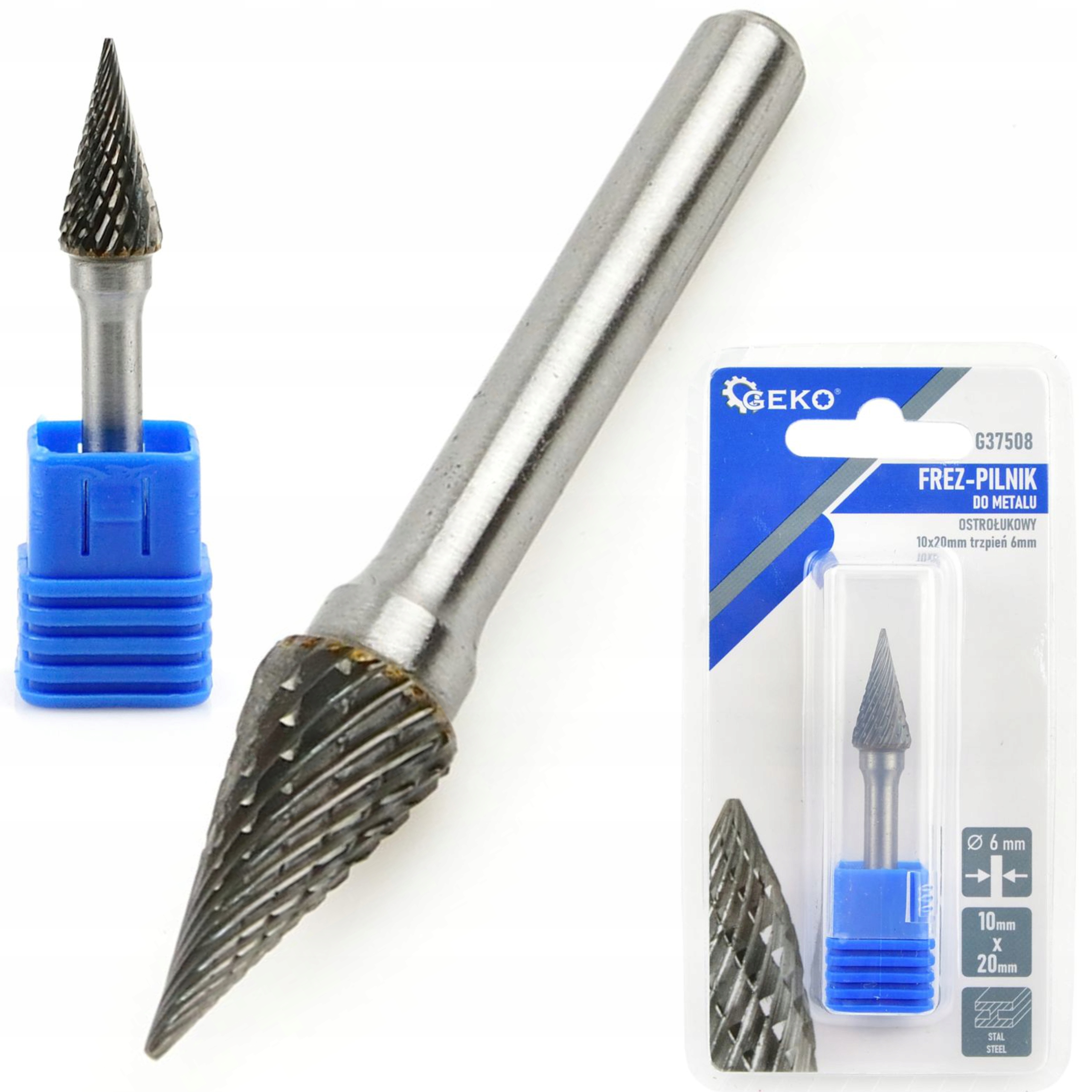 FREZ-PILNIK DO METALU 10X20MM TRZPIEŃ 6MM STOŻKOWY