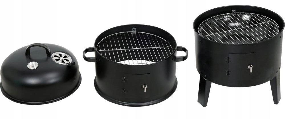 WĘDZARNIA OGRODOWA STALOWA WĘDZARKA GRILL 37 cm