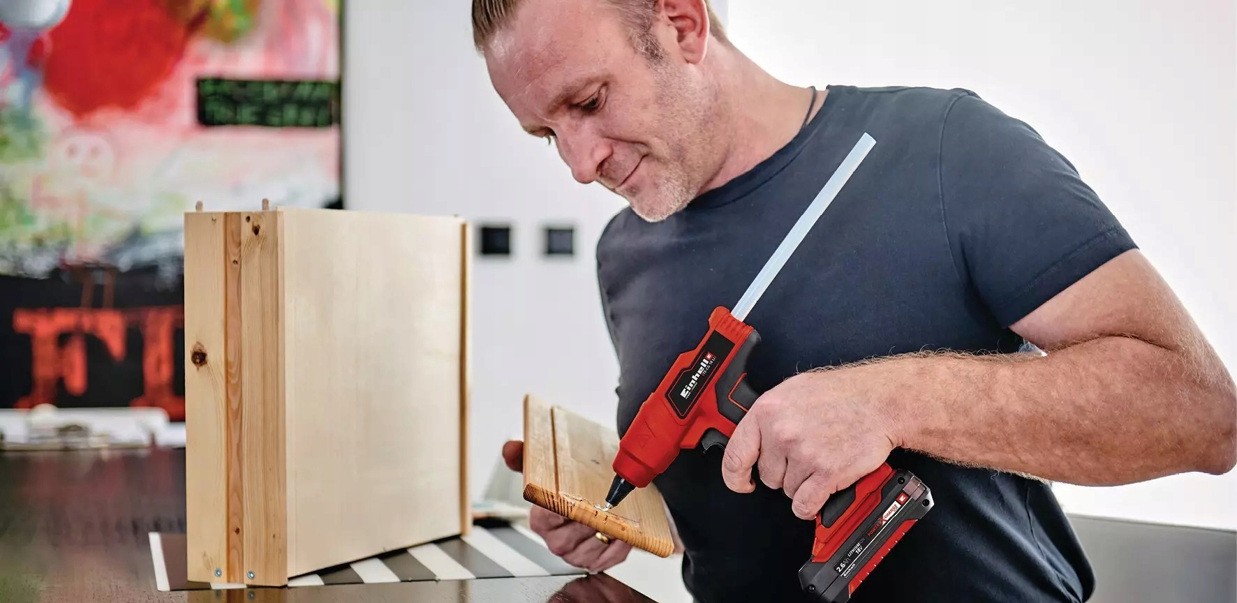 EINHELL PISTOLET NA KLEJ SZTYFTY AKUMULATOROWY TE-CG 18 Li – Solo X-CHANGE