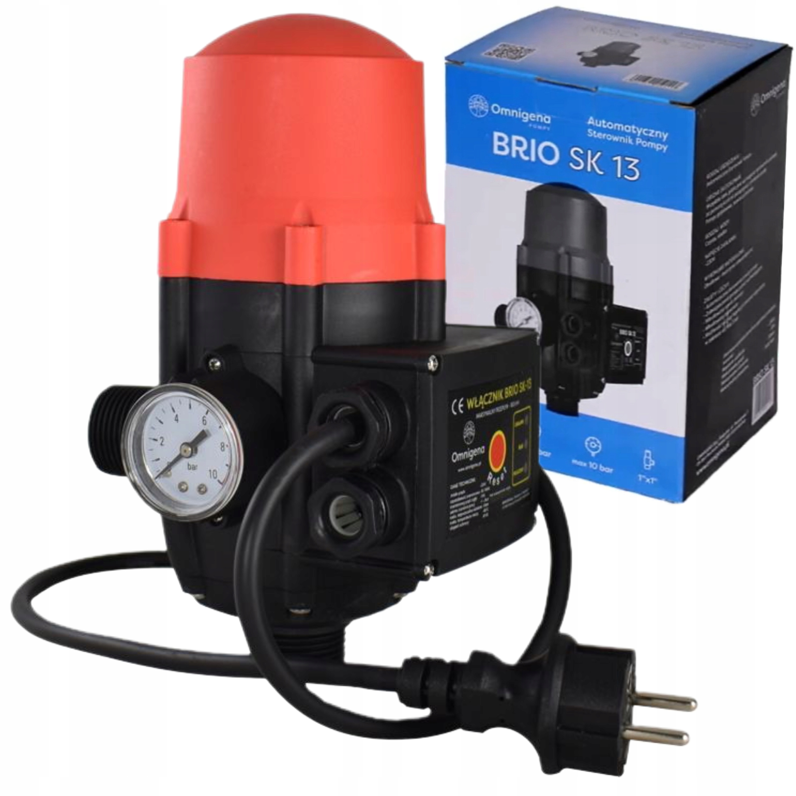 OMNIGENA STEROWNIK SUCHOBIEG WYŁĄCZNIK CIŚNIENIOWY BRIO SK13 KABEL DO POMPY