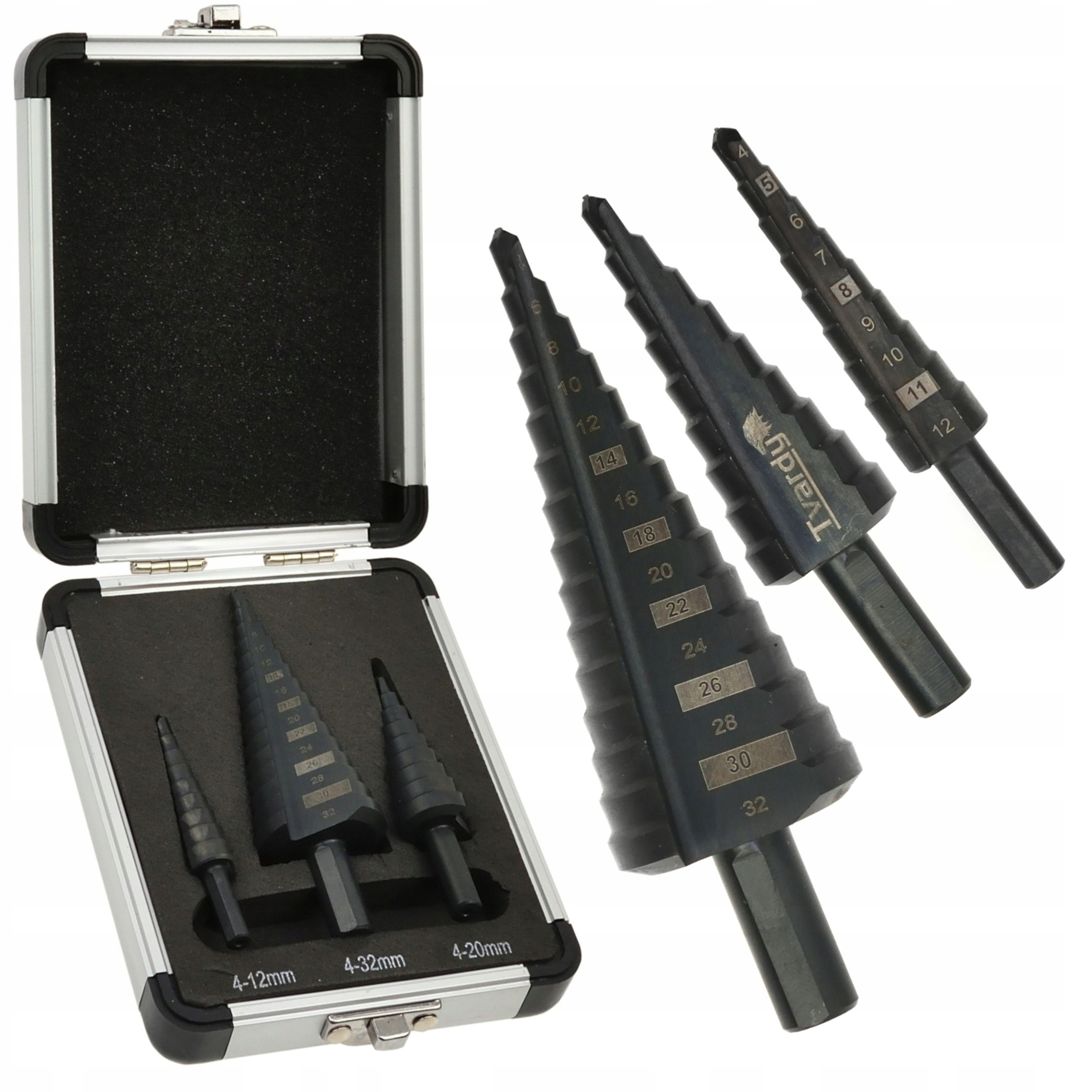 TVARDY ZESTAW WIERTŁA STOŻKOWE HSS M2 3EL 4-32MM