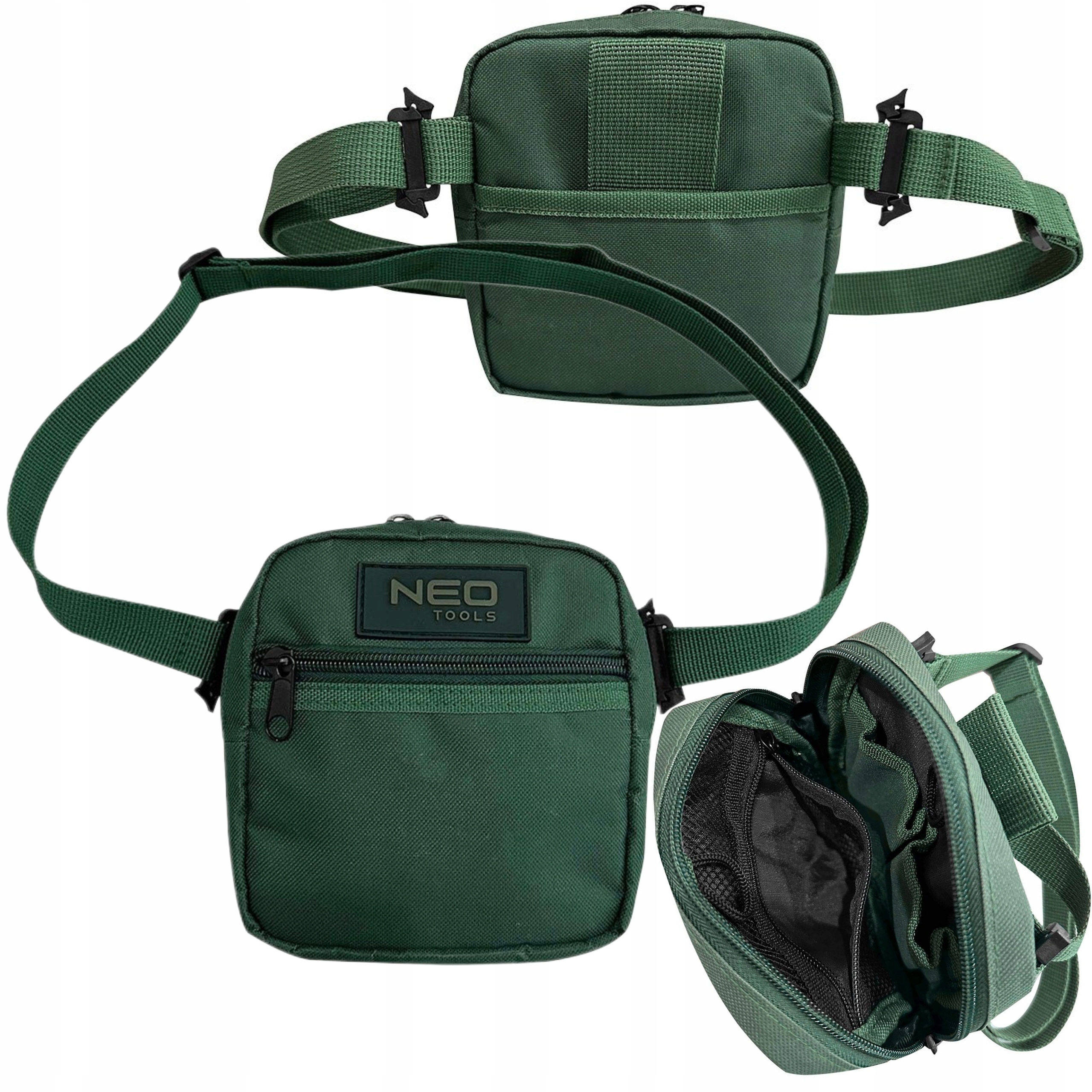 NEO SASZETKA BIODROWA TURYSTYCZNA TREKINGOWA Z PRZEGRÓDKAMI ZIELONA 84-327