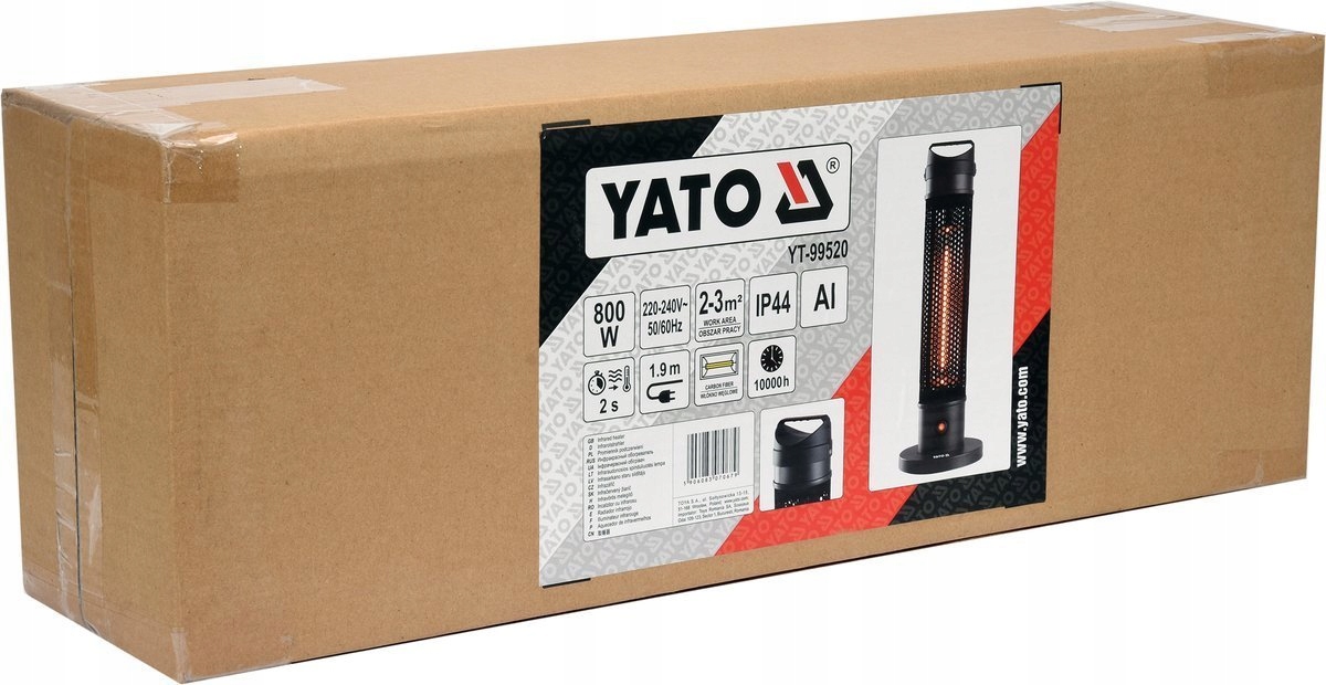 YATO PRZENOŚNY PROMIENNIK PODCZERWIENI 800W +PILOT