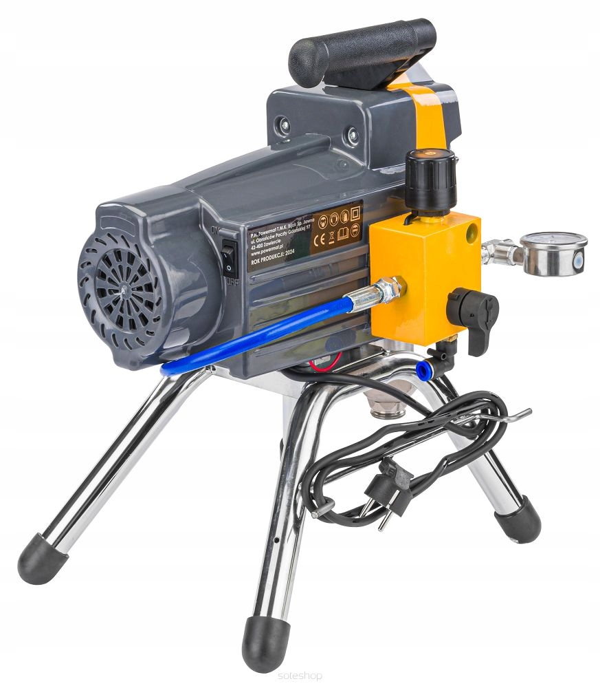 AGREGAT MALARSKI HYDRODYNAMICZNY 1300W WĄŻ 15M 4X DYSZA 230 BAR 3 L/MIN