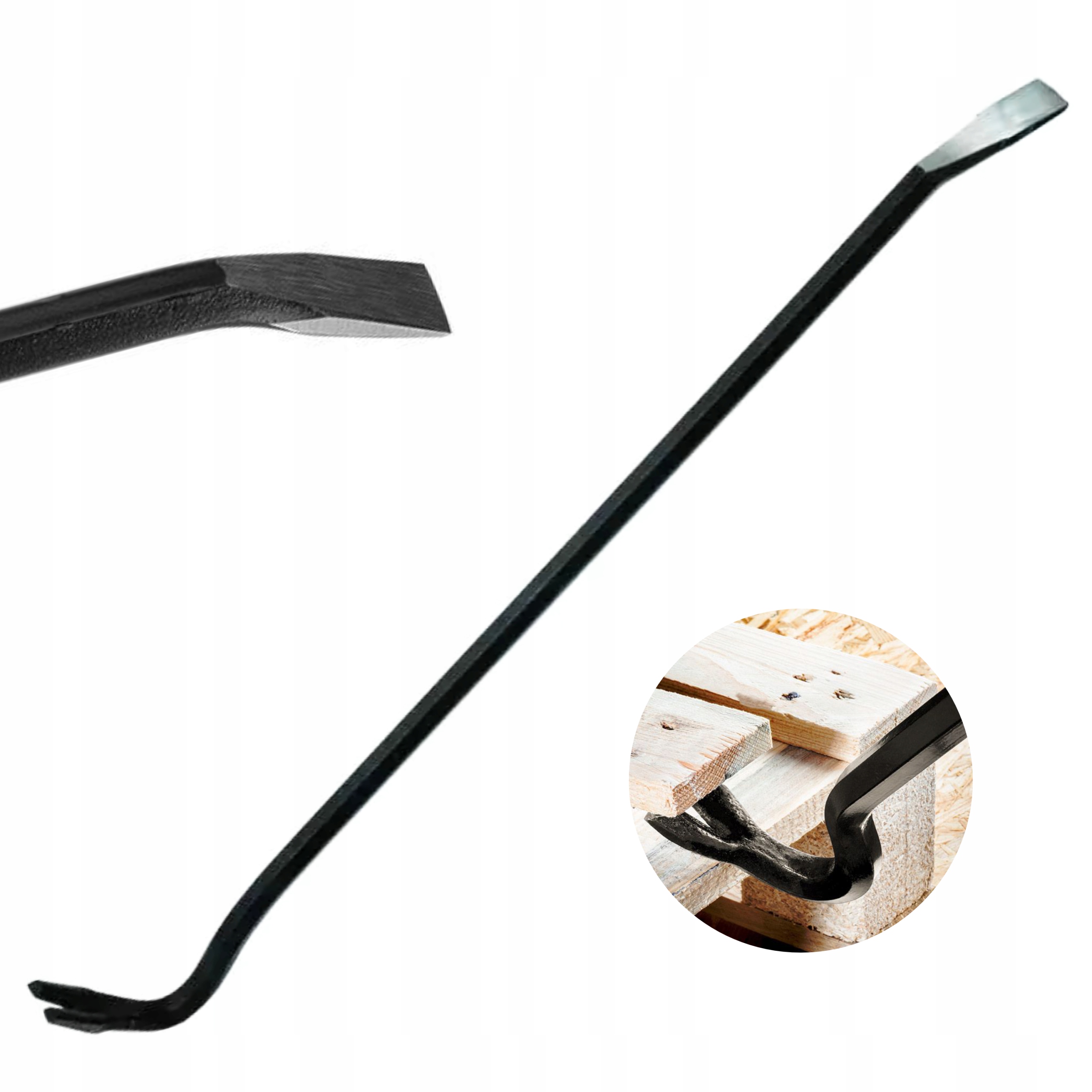 DEDRA ŁOM ŁAPKA Z WYCIĄGACZEM DO GWOŹDŹI 600MM 1000G STALOWY 13L160
