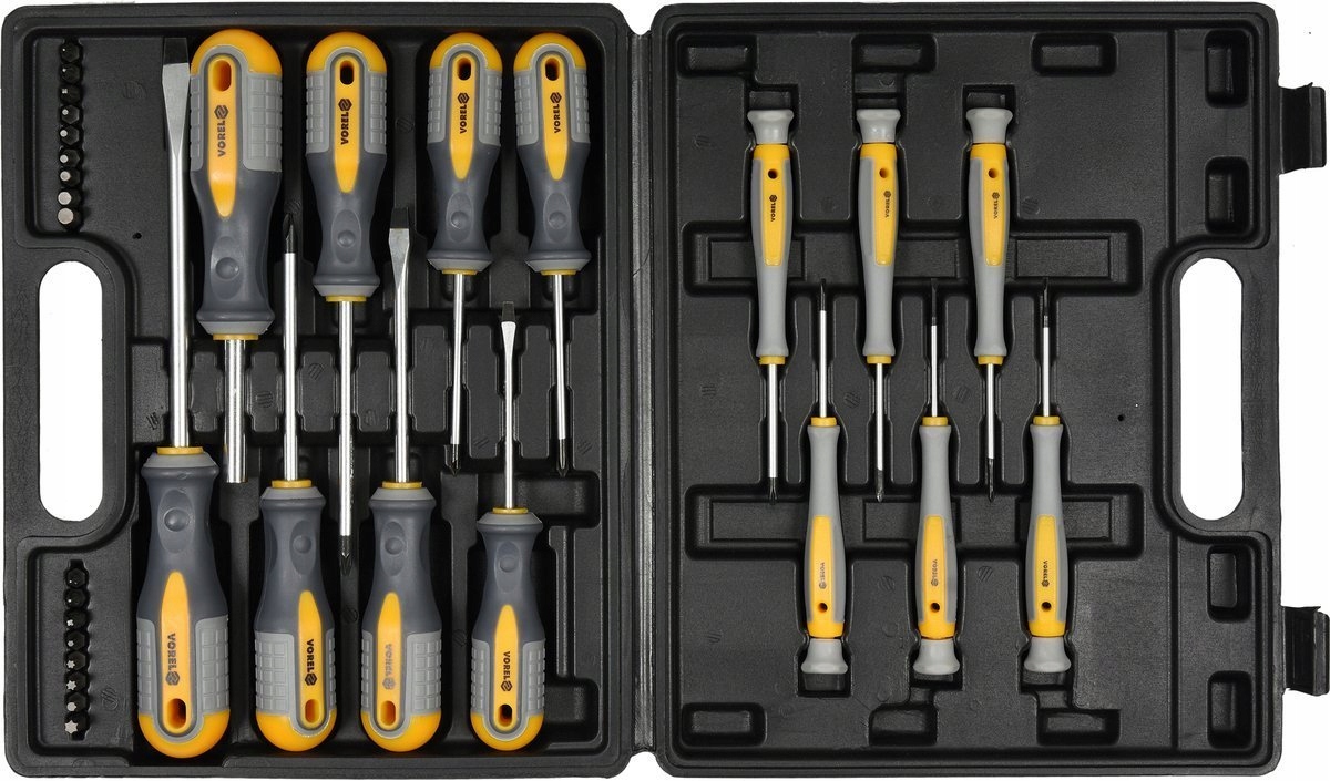 VOREL ZESTAW WKRĘTAKÓW 32EL CRV 6150 UNIWERSALNY MAGNETYCZNY TORX PŁASKI