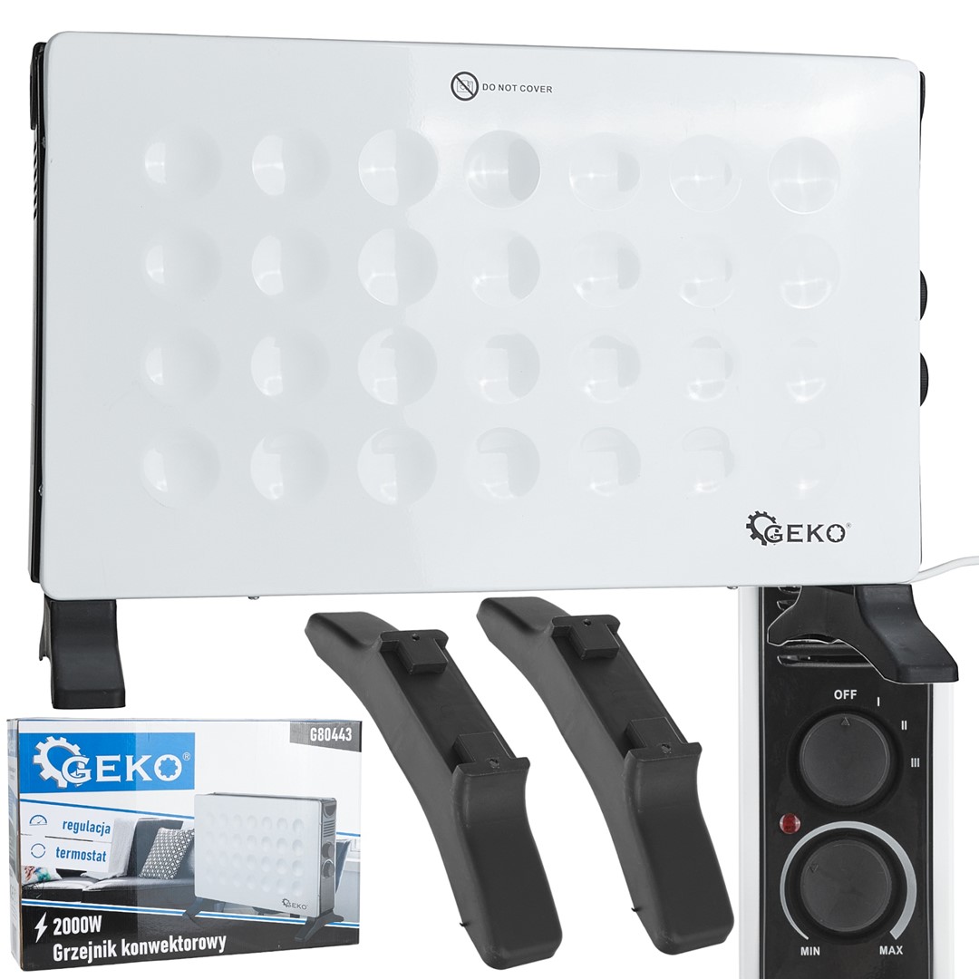 GRZEJNIK ELEKTRYCZNY KONWEKTOROWY MODERN 2kW 3 POZIOMY MOCY TERMOSTAT 0443