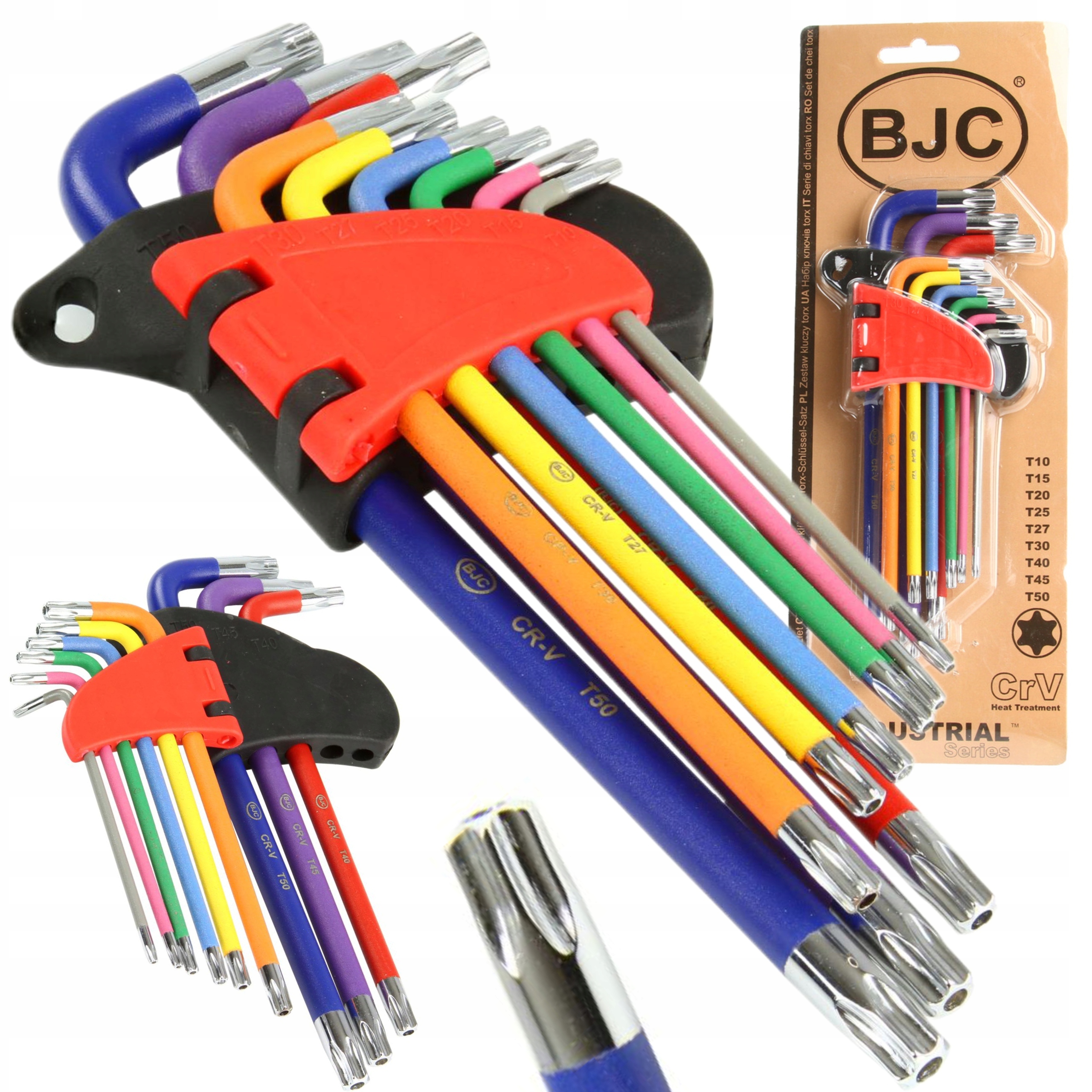BJC KLUCZE IMBUSOWE TORX DŁUGIE T10-T50 9PCS CrV M66441