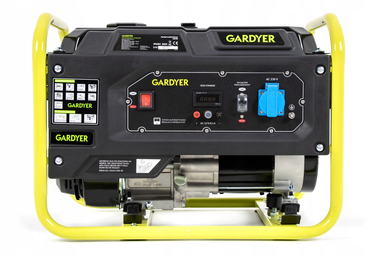 AGREGAT PRĄDOTWÓRCZY JEDNOFAZOWY 3000W ROZRUCH RĘCZNY SHJ3100 G3100 +OLEJ