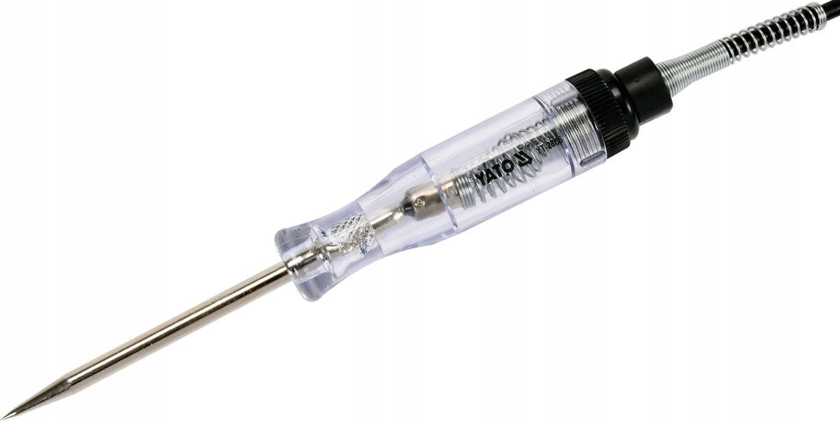 YATO SAMOCHODOWY PRÓBNIK NAPIĘCIA 6-12V KABEL 90CM DIODA LED YT-2866