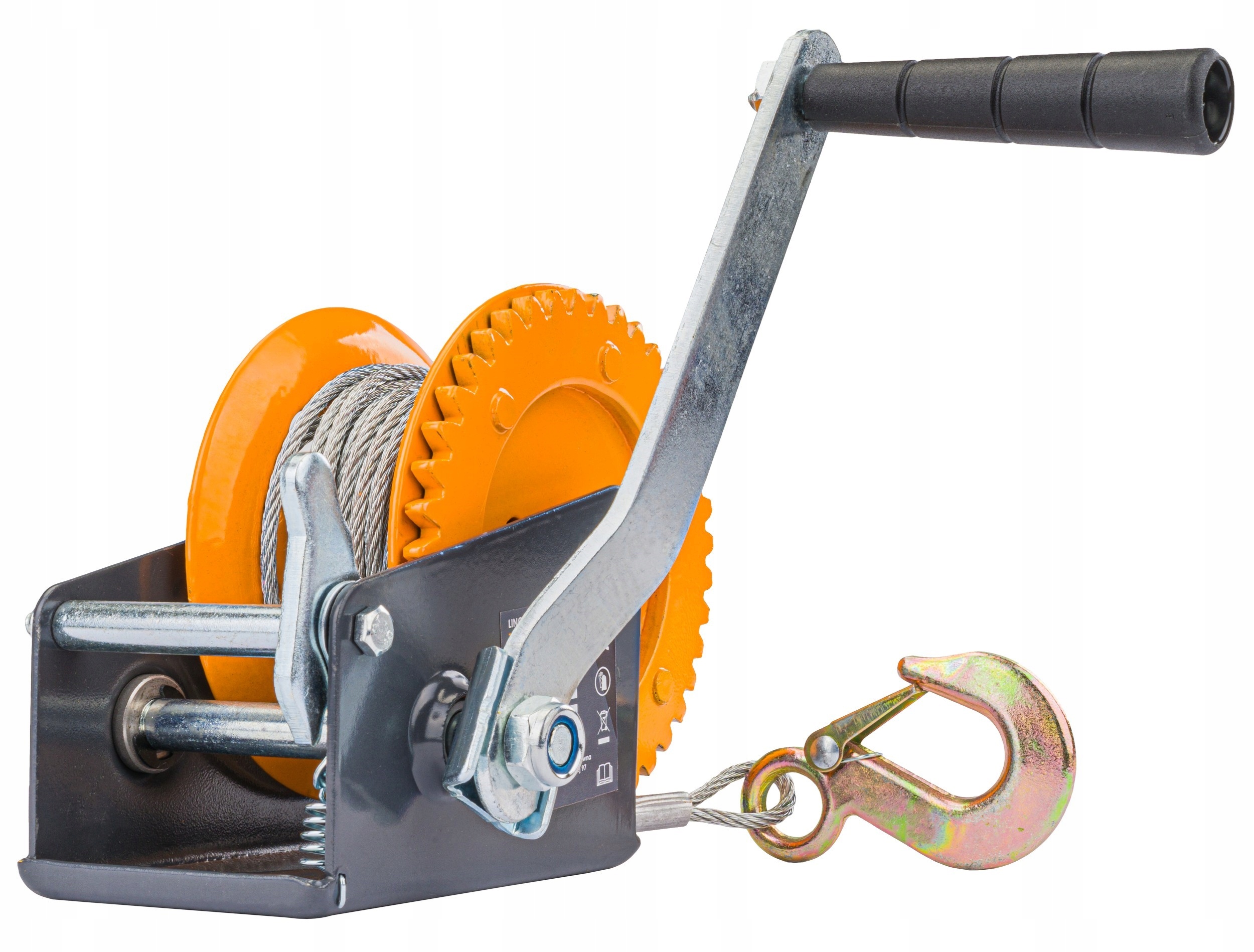 LINOWA WCIĄGARKA WYCIĄGARKA KORBOWA RĘCZNA 545KG 10M NA KORBĘ ŁÓDKA LAWETA