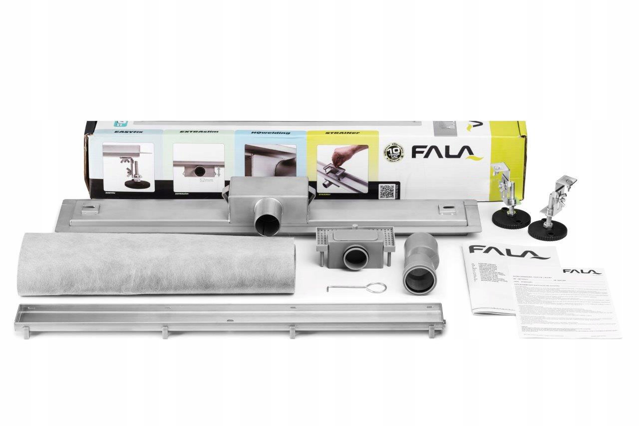 FALA ODPŁYW LINIOWY 80CM MADEIRA SLIM STAL NIERDZ AISI 304 NISKI SYFON75365