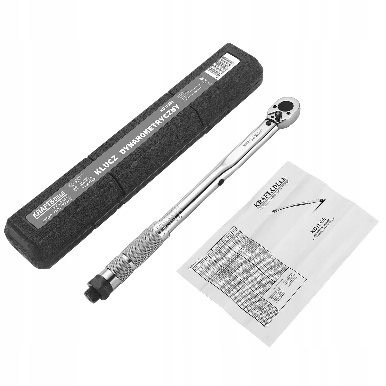 KRAFT&DELE KLUCZ DYNAMOMETRYCZNY 3/8" 19-110Nm +WALIZKA CERTYFIKAT KD11386