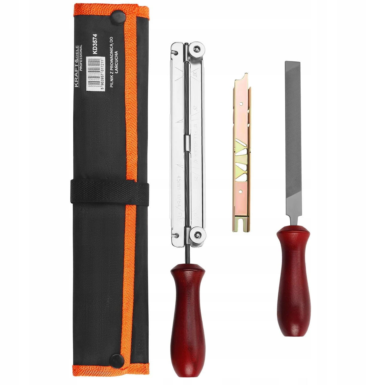 PILNIK Z PROWADNICĄ DO ŁAŃCUCHA 45cm 3elm +PŁACHTA KRAFT&DELE KD3574