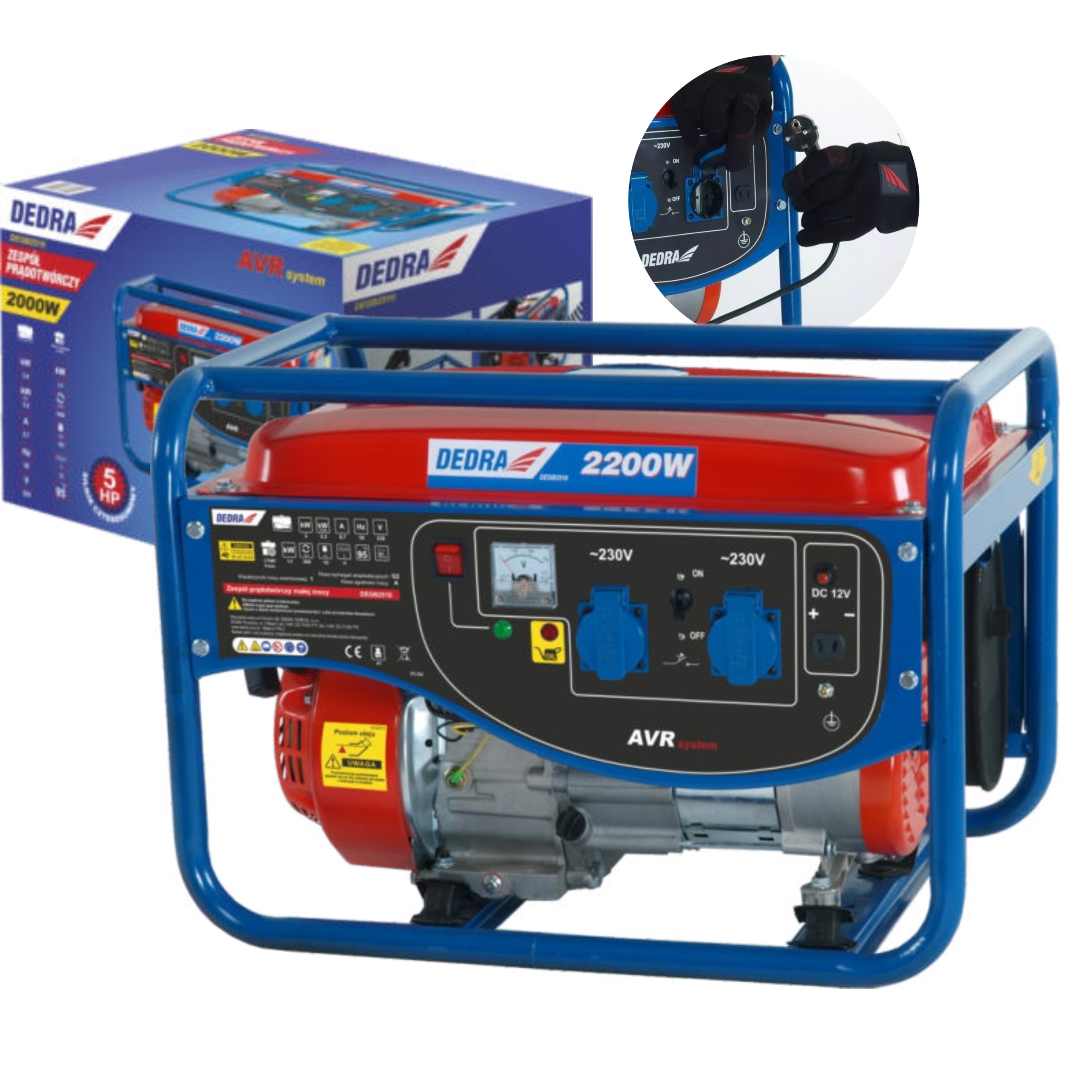 DEDRA AGREGAT PRĄDOTWÓRCZY GENERATOR 2000 DEGB2510