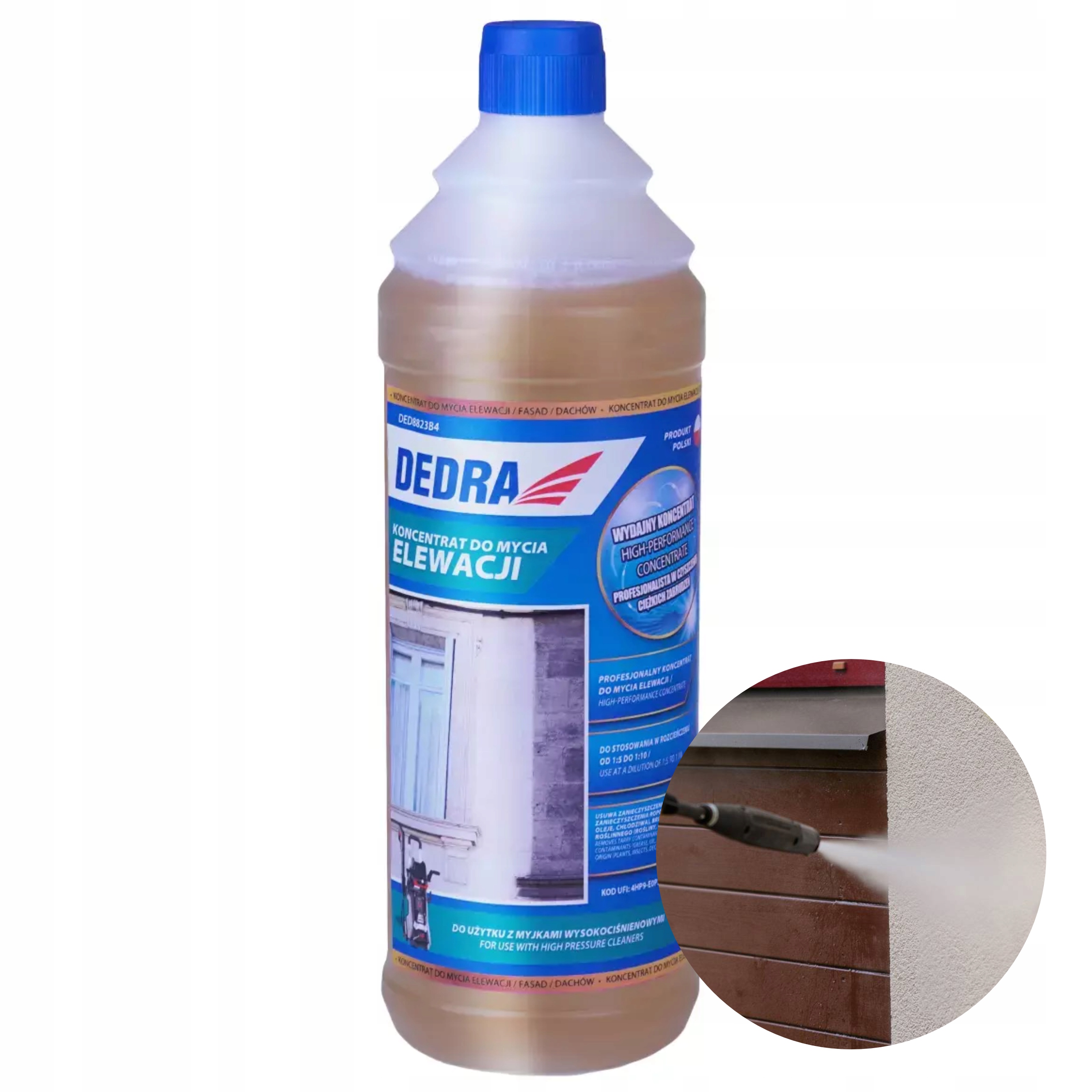 DEDRA PREPARAT DO CZYSZCZENIA MYCIA ELEWACJI FASAD DACHÓW DEDRA DED8823B4