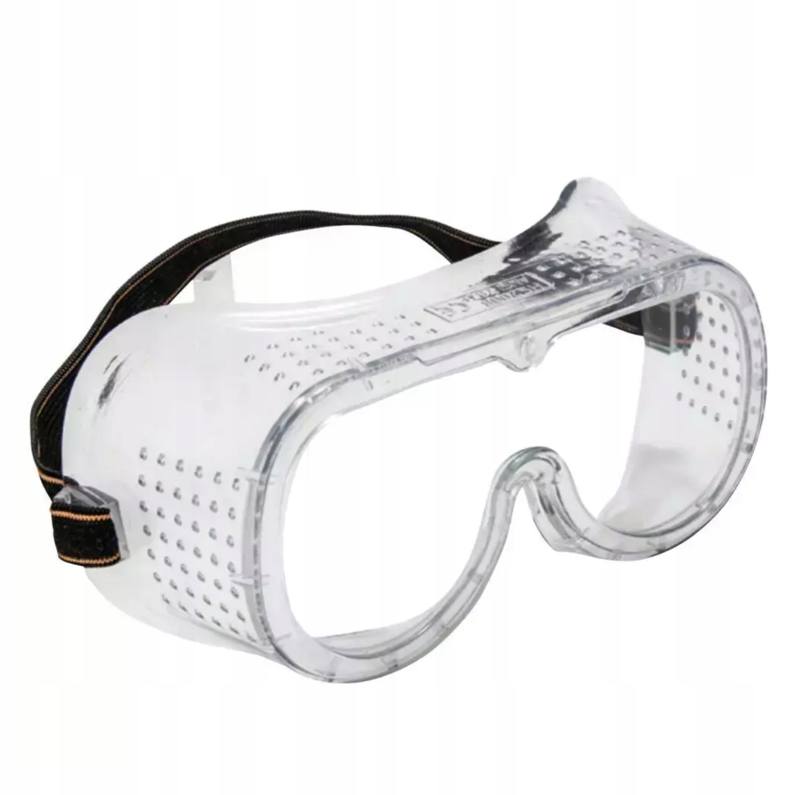 DEDRA GOOGLE OKULARY OCHRONNE BHP POLIWĘGLAN Z ELASTYCZNĄ GUMKĄ BH1055