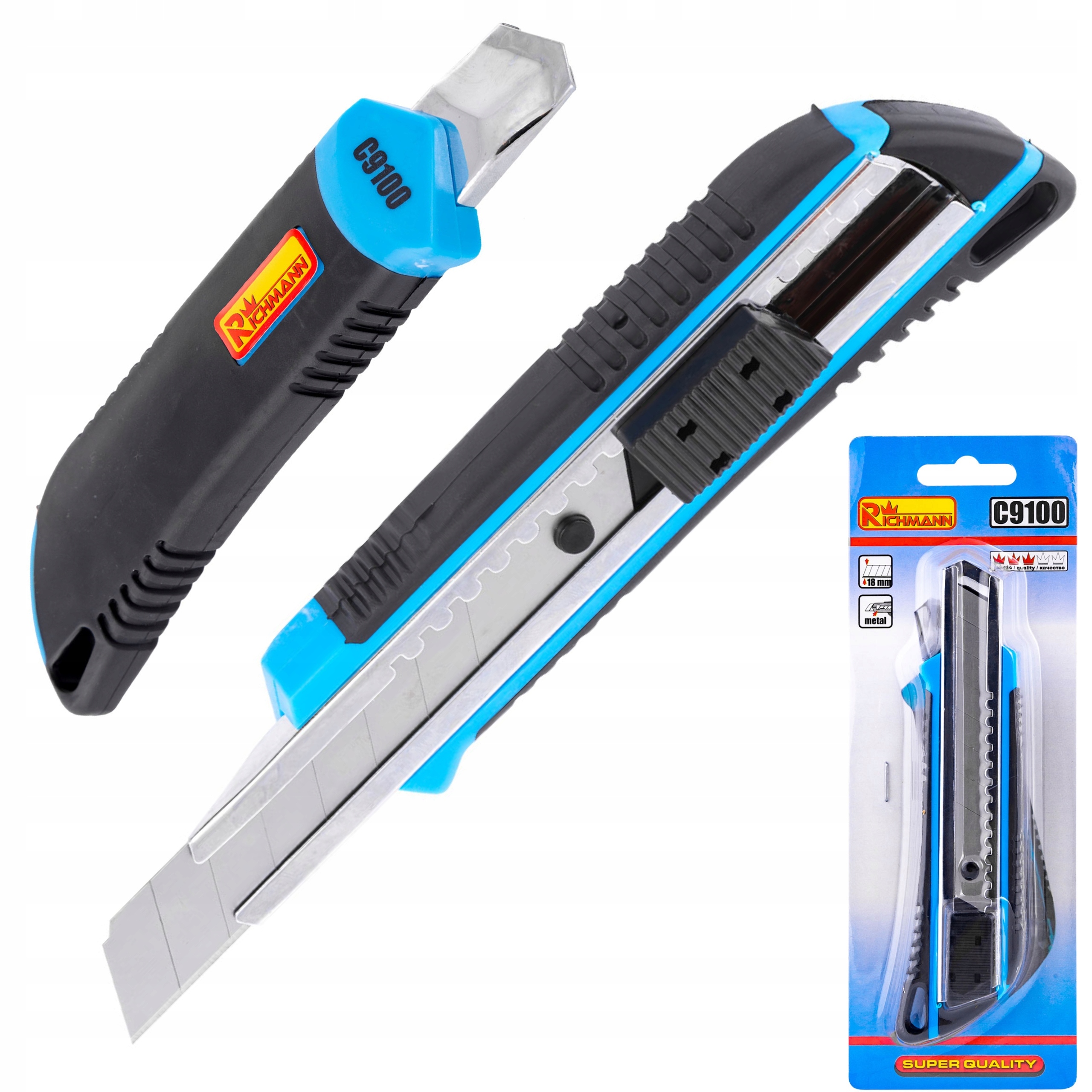 RICHMANN UNIWERSALNY NOŻYK DO TAPET 18 MM 160mm STALOWY KORPUS C9100