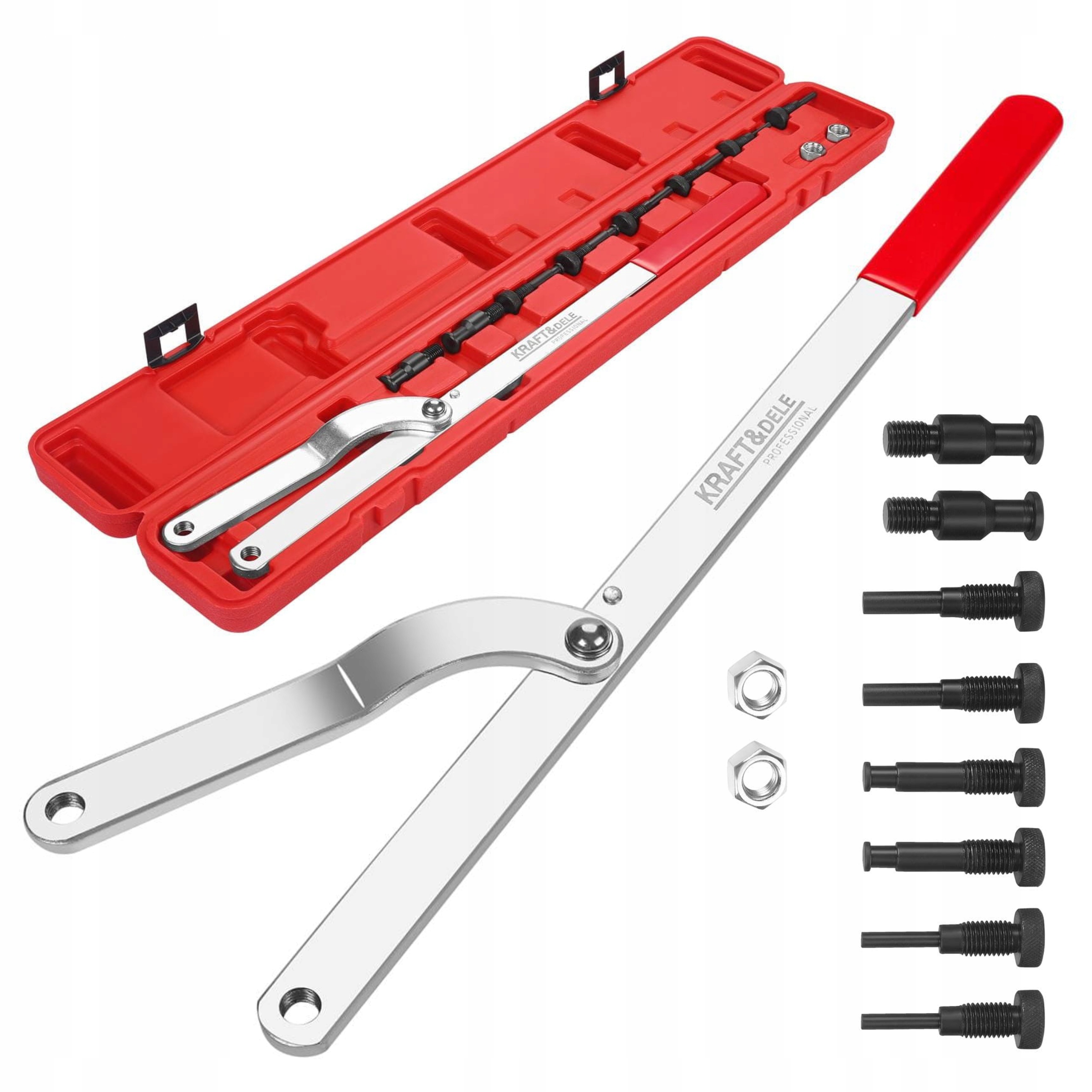 KRAFT&DELE KLUCZ DO NAPINANIA KOŁA PASOWEGO 40–220mm ZESTAW WALIZKA KD5985