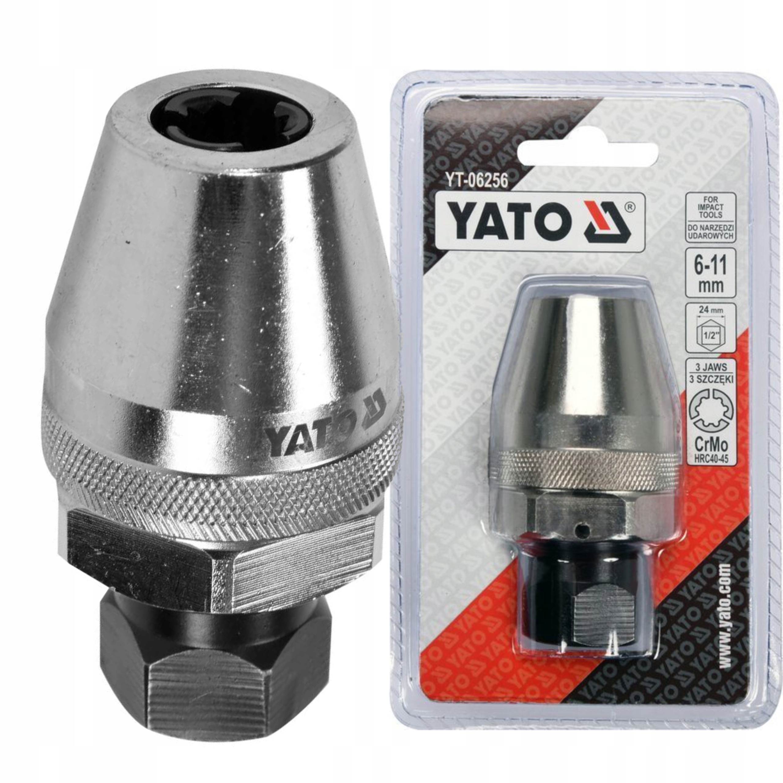 YATO NASADKA 1/2'' WYKRĘTAK DO USZKODZONYCH ŚRUB I SZPILEK 6-11MM YT-06256