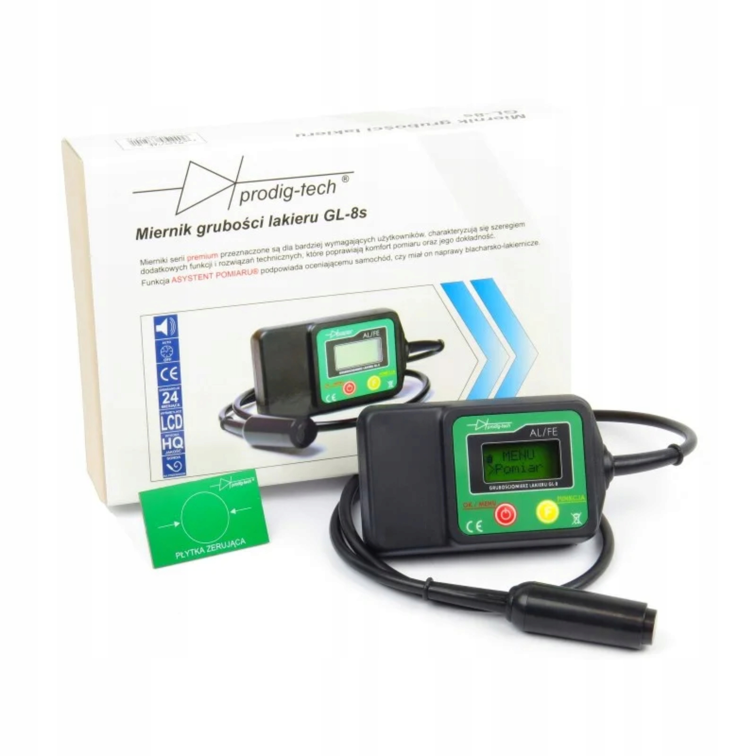 MIERNIK GRUBOŚCI LAKIERU TESTER CZUJNIK GL-8S SONDA NA KABLU