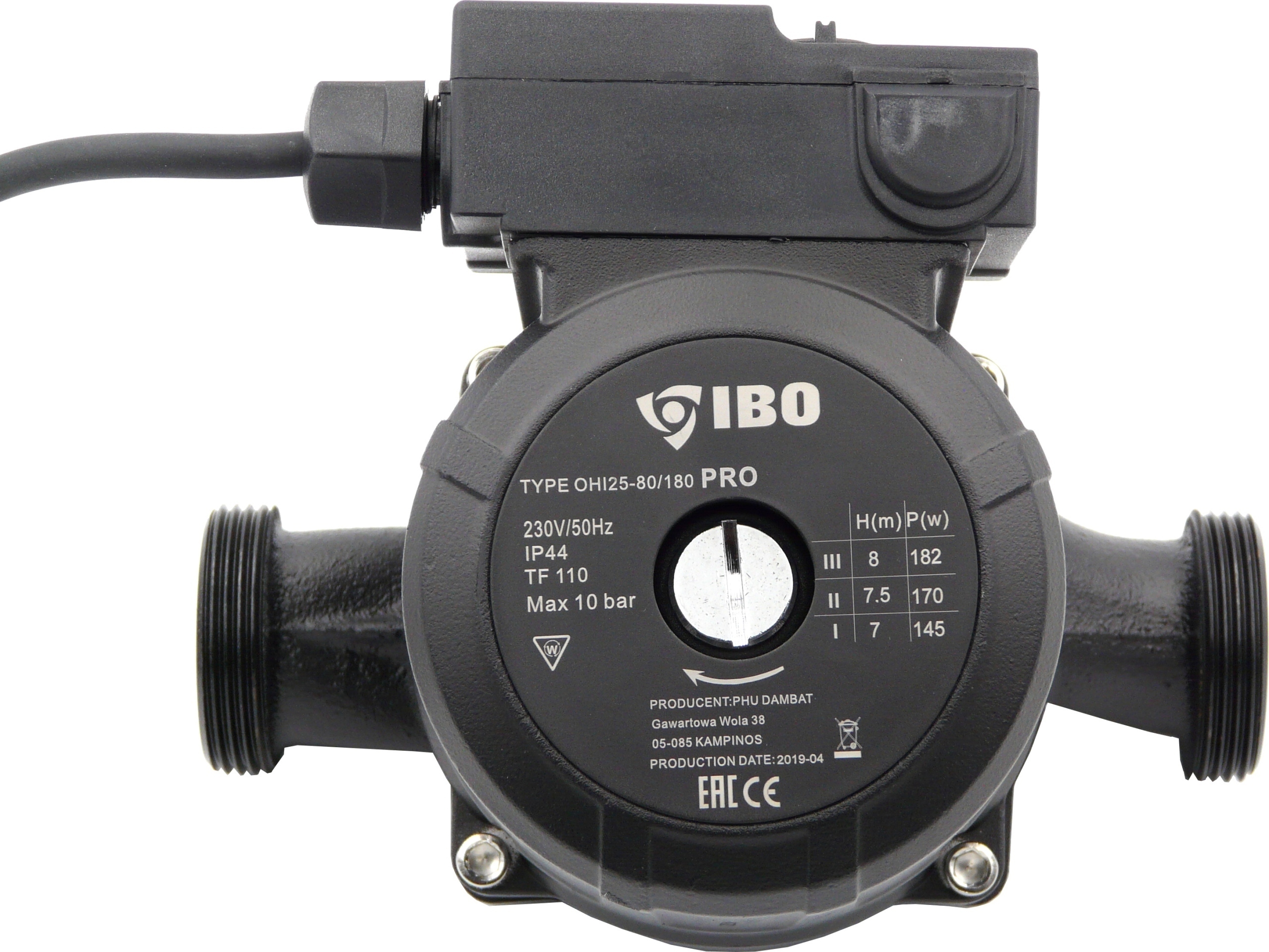 IBO OHI PRO 25-80/180 POMPA CYRKULACYJNA 3BIEGI MOCNA SOLIDNA WYDAJNA 182W