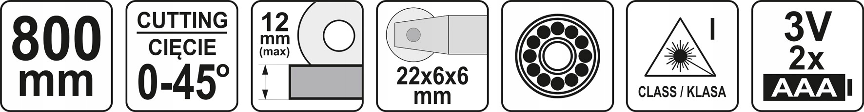 YATO PRZECINARKA DO GLAZURY PŁYTEK 800mm Z LASEREM