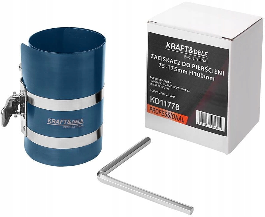 KRAFT&DELE ZACISKARKA DO PIERŚCIENI 75-175MM 100MM TŁOKÓW KD11778