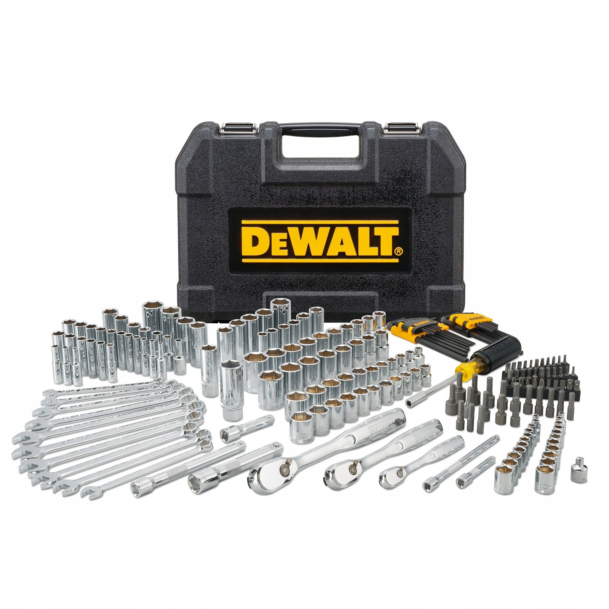 DeWALT ZESTAW NARZĘDZI KLUCZY NASADOWE 1/4 1/2 3/8 205el WALIZKA DWMT81534