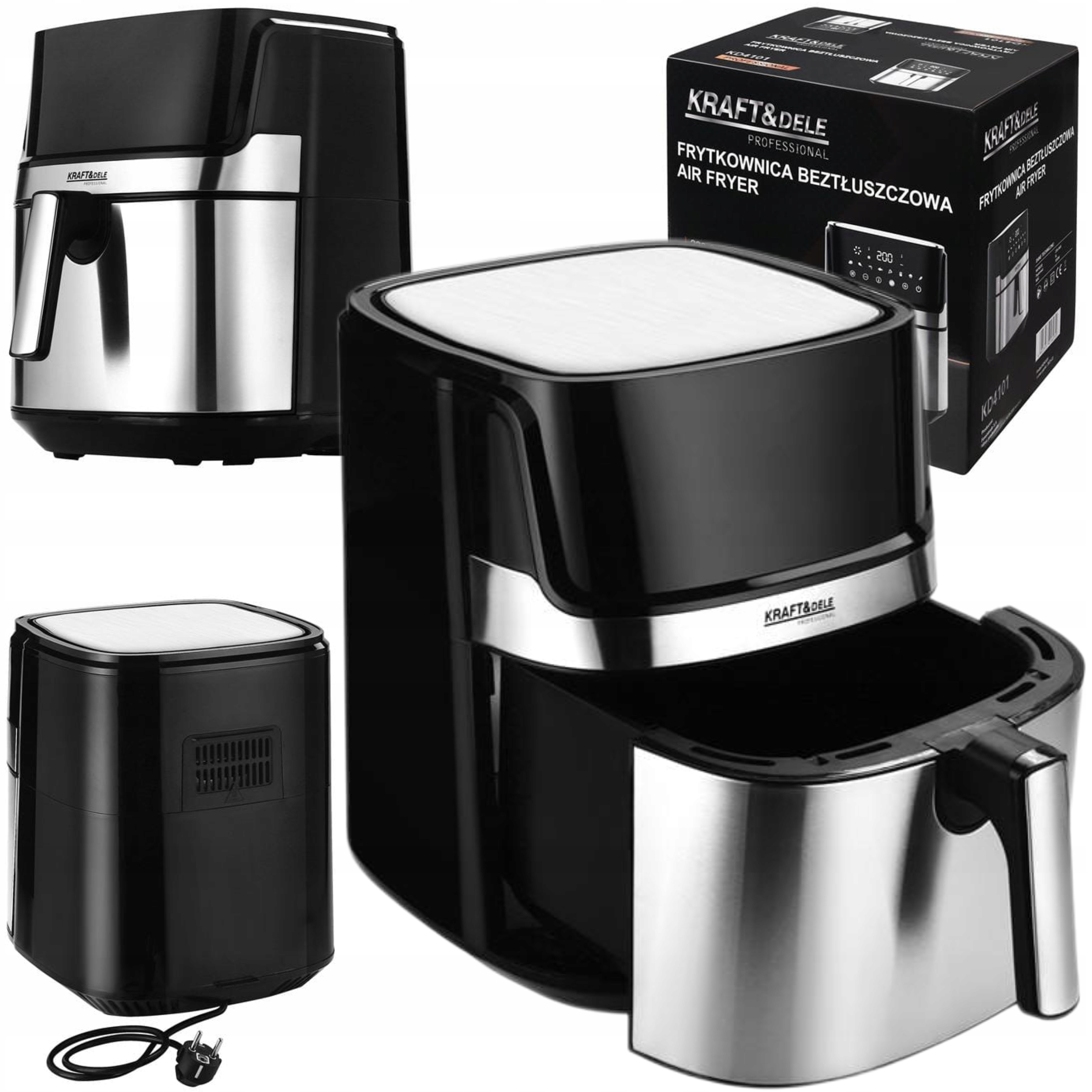 KRAFT&DELE AIRFRYER FRYTKOWNICA BEZTŁUSZCZOWA 8L 1850W 80°-200° KD4101