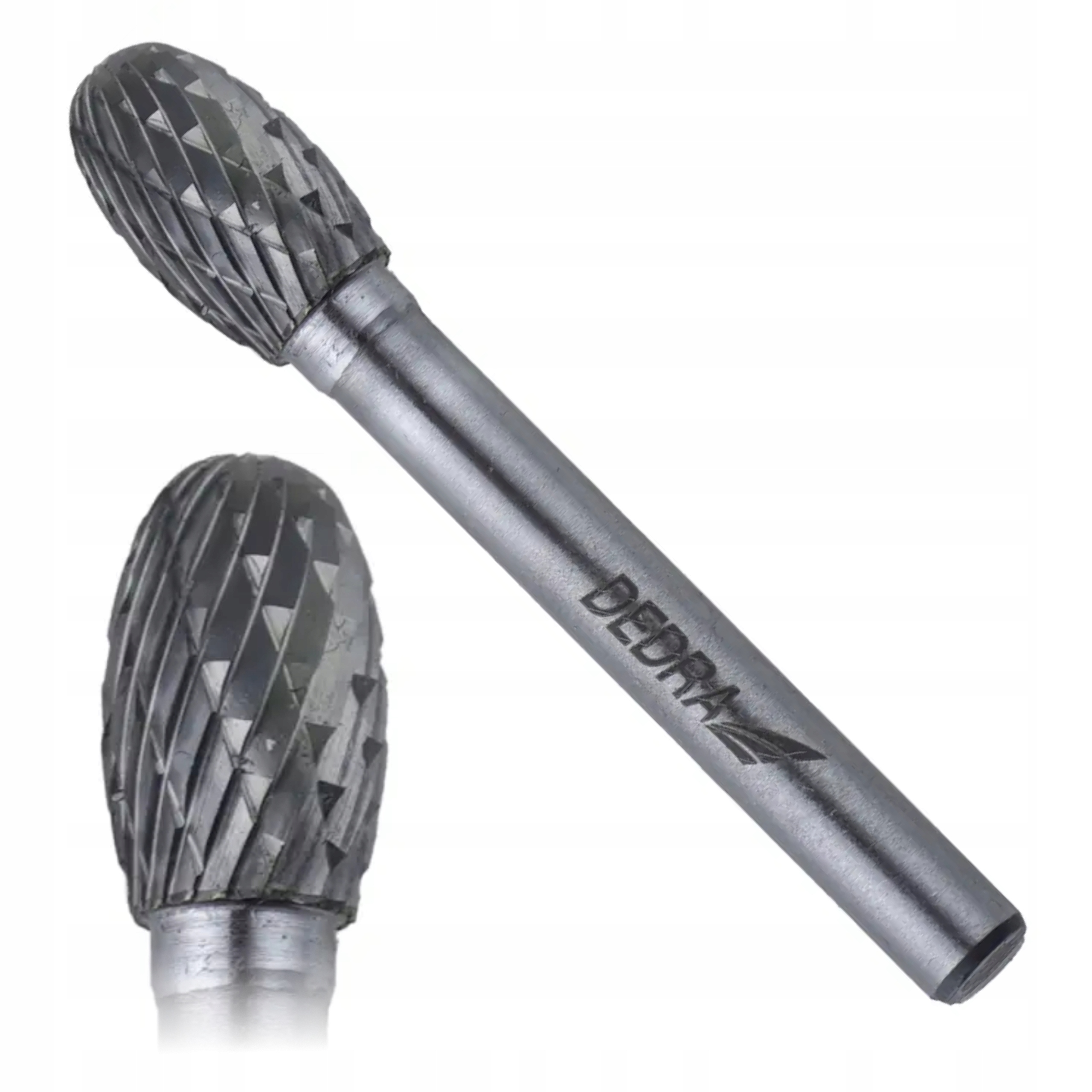 DEDRA FREZ TRZPIENIOWY OWALNY E12x20mm TRZPIEŃ 6MM DO METALU DEDRA 07F644