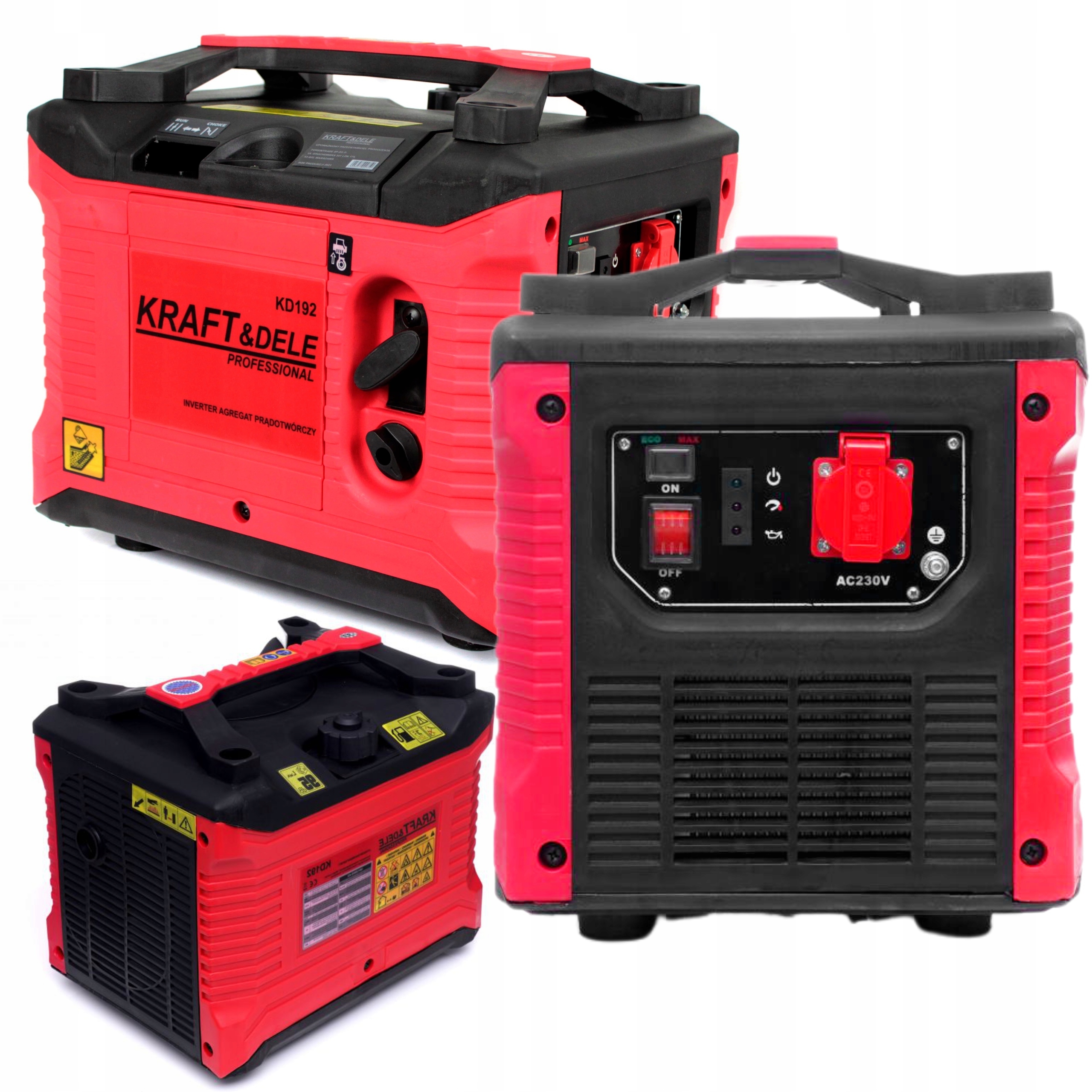 AGREGAT PRĄDOTWÓRCZY GENERATOR INWERTOROWY 1500W 230V KRAFT&DELE KD192