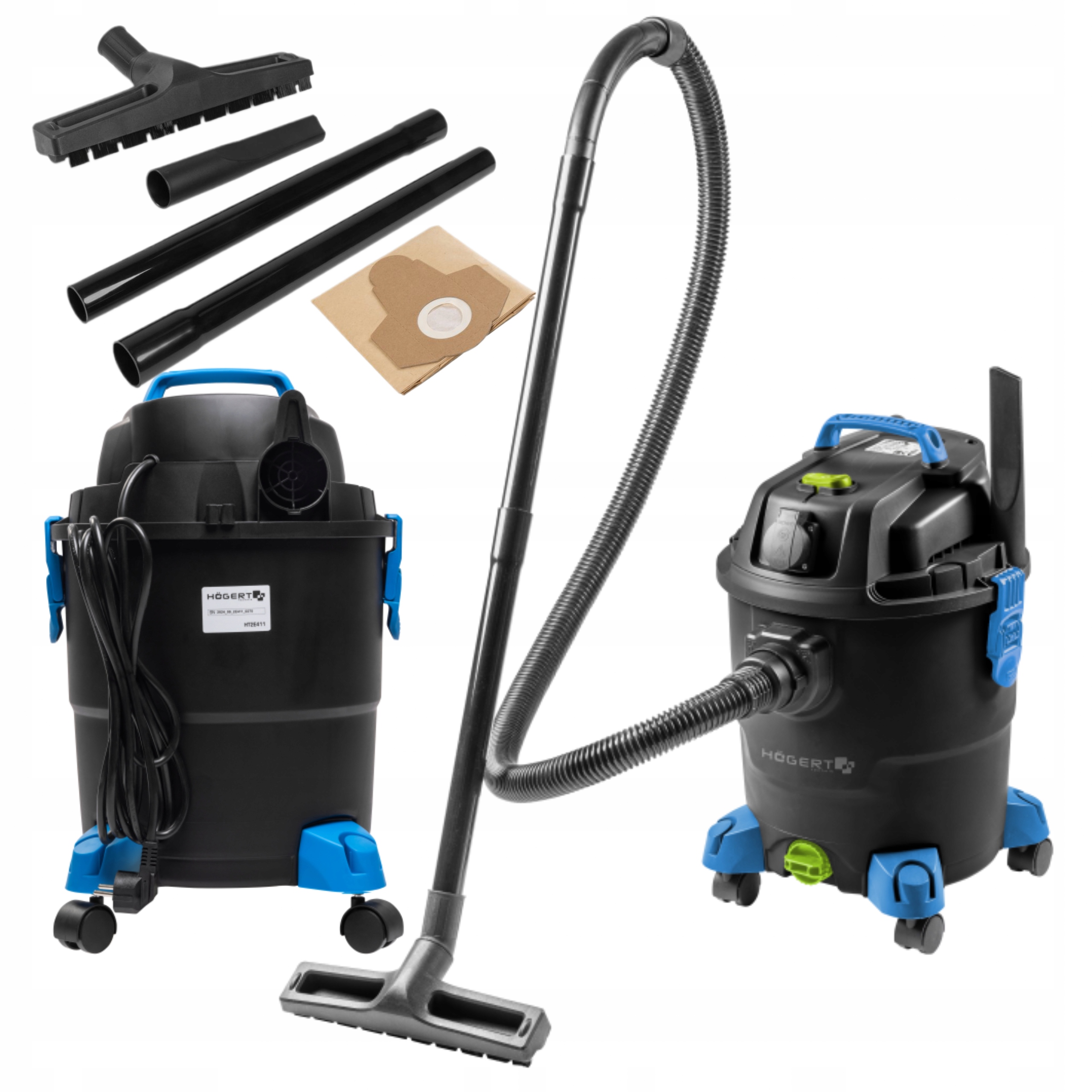 HOGERT ODKURZACZ UNIWERSALNY DO PRACY NA SUCHO I MOKRO 20L 1200W HT2E411
