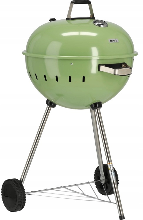 GRILL OGRODOWY WĘGLOWY OKRĄGŁY Z POKRYWĄ RUSZT XXL KÓŁKA POKRYWA 54CM 20303