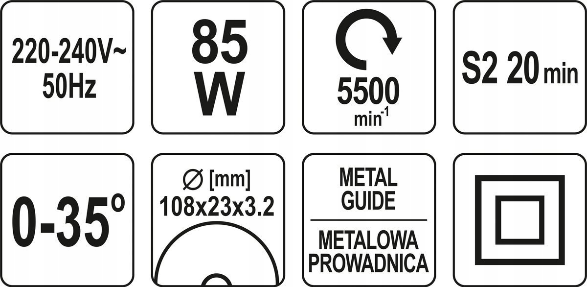 YATO ELEKTRYCZNA STOŁOWA OSTRZAŁKA DO OSTRZENIA ŁAŃCUCHÓW PIŁ + KAMIEŃ