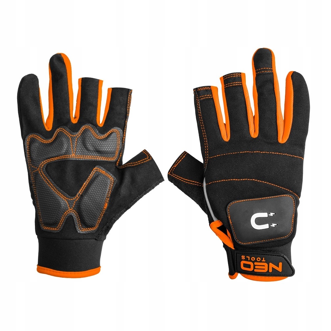 NEO RĘKAWICE ROBOCZE Z MAGNESEM bez palców r.10