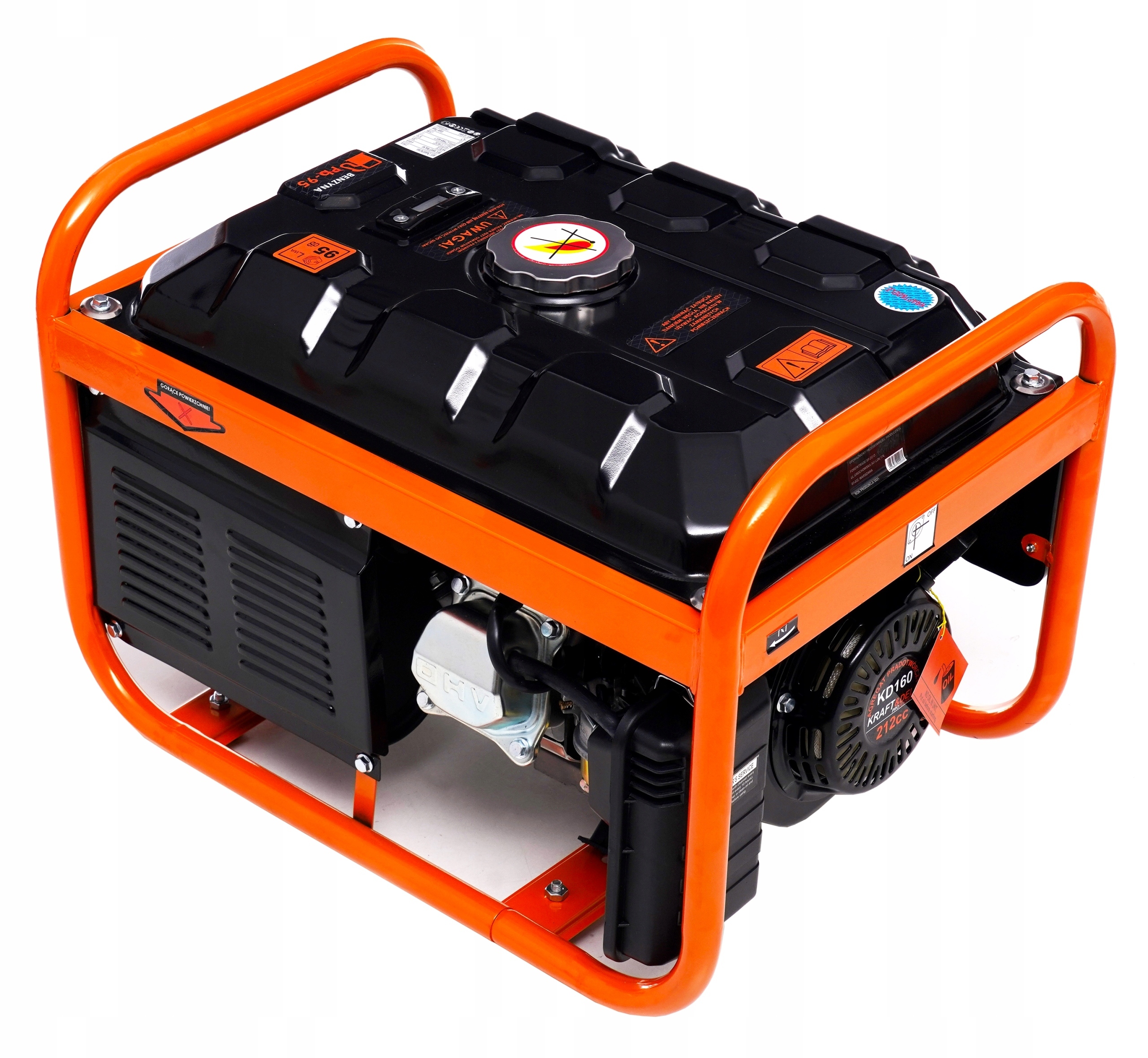 AGREGAT PRĄDOTWÓRCZY GENERATOR PRĄDU PRZENOŚNY JEDNOFAZOWY 3500 BENZYNA AVR