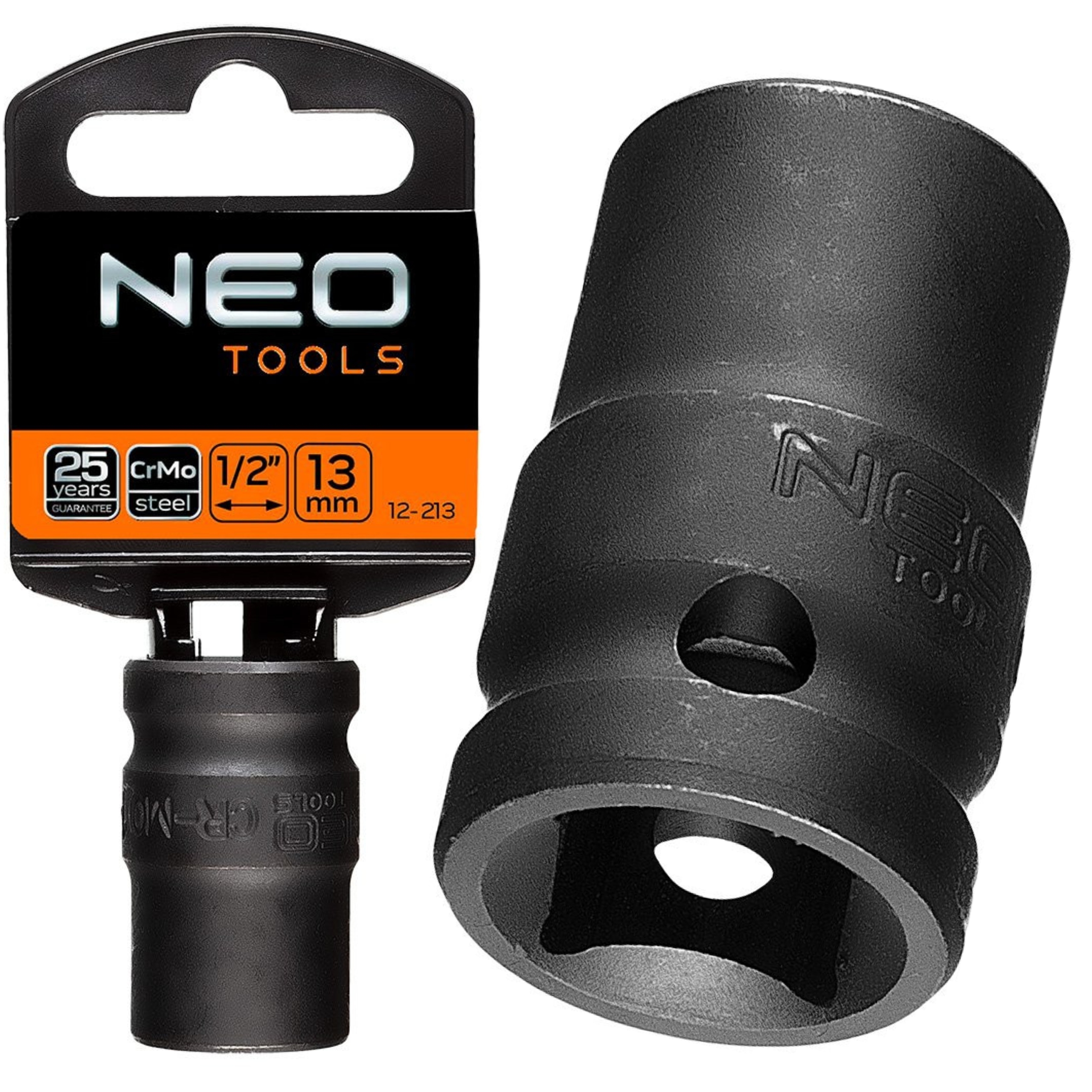 NEO NASADKA UDAROWA 1/2" 13x38mm NASADKI CR-MO POGRUBIONE ŚCIANKI 12-213
