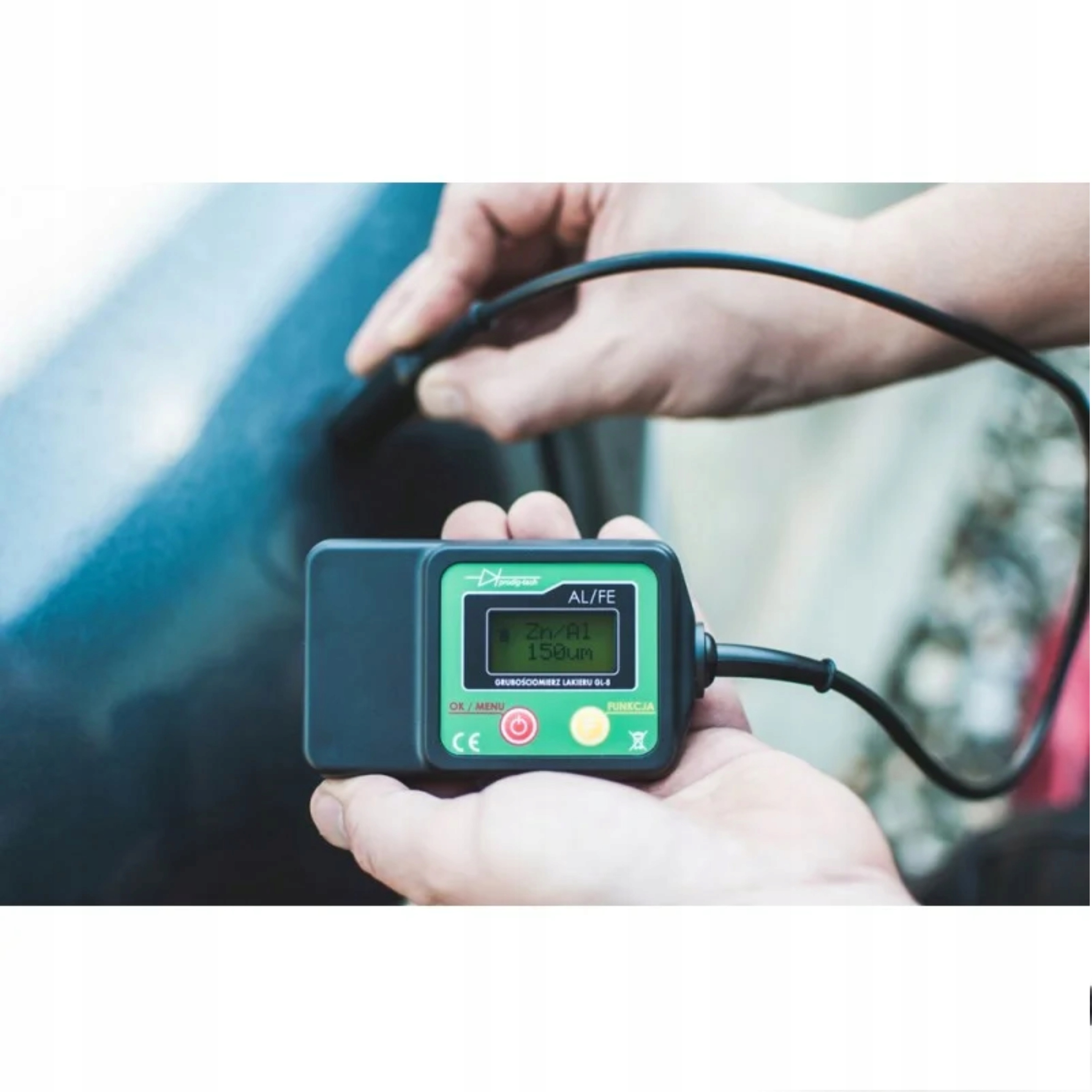 MIERNIK GRUBOŚCI LAKIERU TESTER CZUJNIK GL-8S SONDA NA KABLU