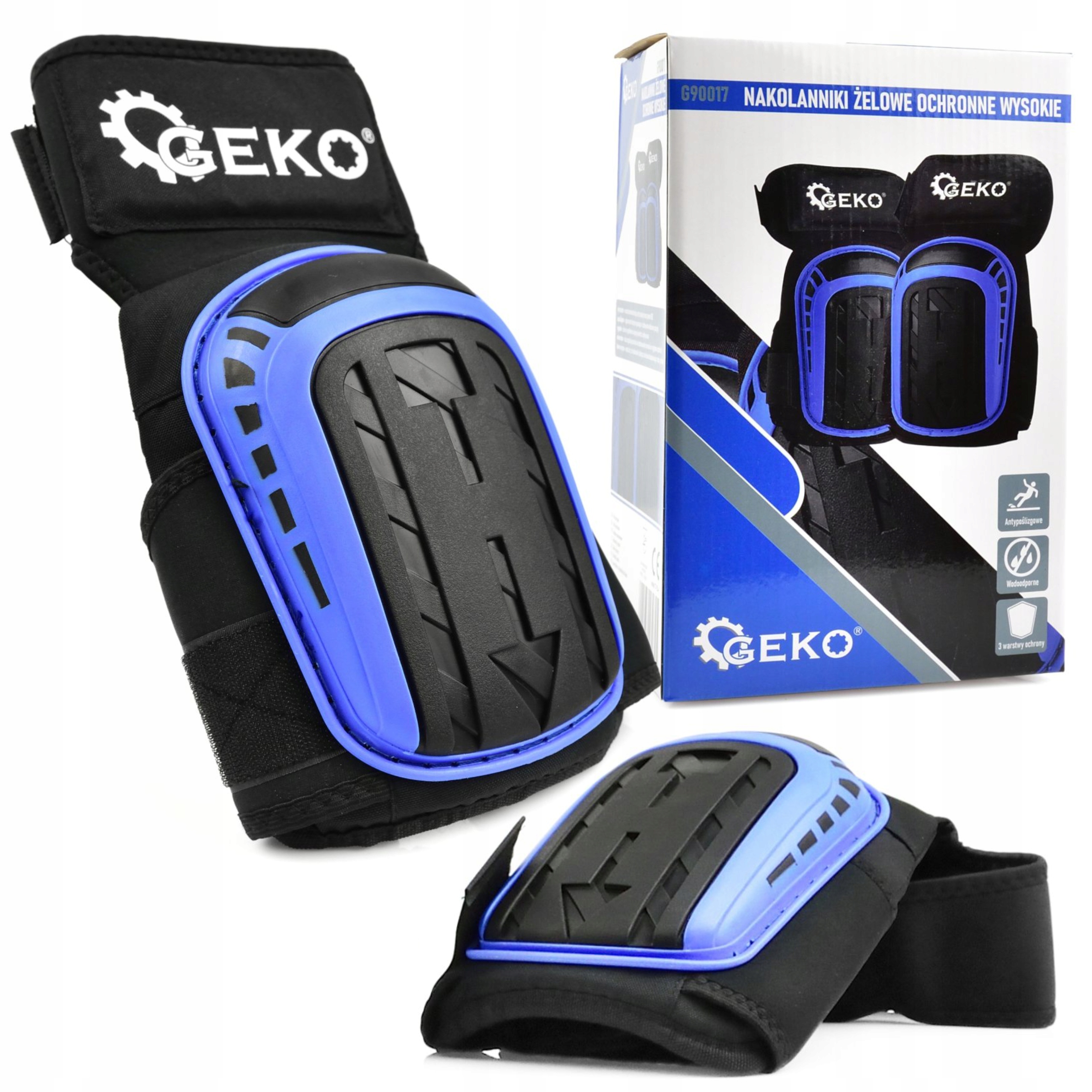 GEKO DOPASOWANE NAKOLANNIKI ŻELOWE OCHRONNE WYSOKIE DLA BRUKARZY G90017