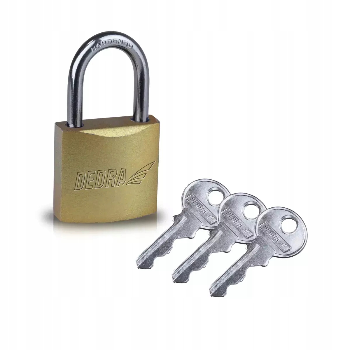 DEDRA SOLIDNA KŁÓDKA Z MIEDZIANĄ POWŁOKĄ 60MM +3 SZTUKI KLUCZYKÓW 11U123