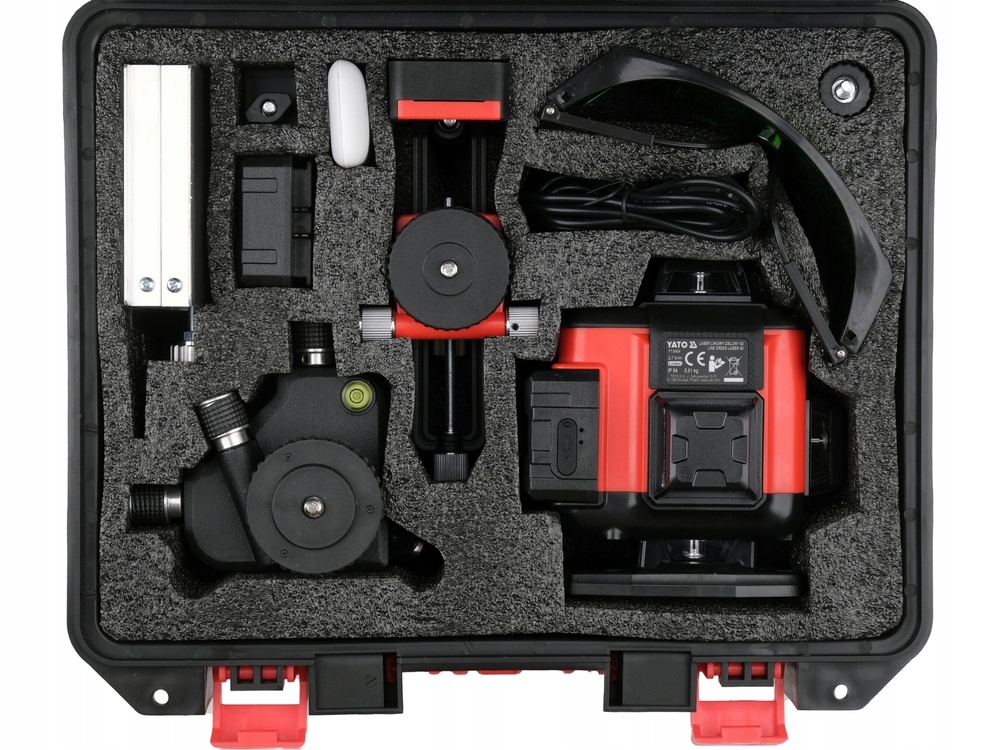 YATO LASER ZIELONY 4D Z ELEKTRONICZNYM KOMPENSATOREM 16 LINII YT-30424
