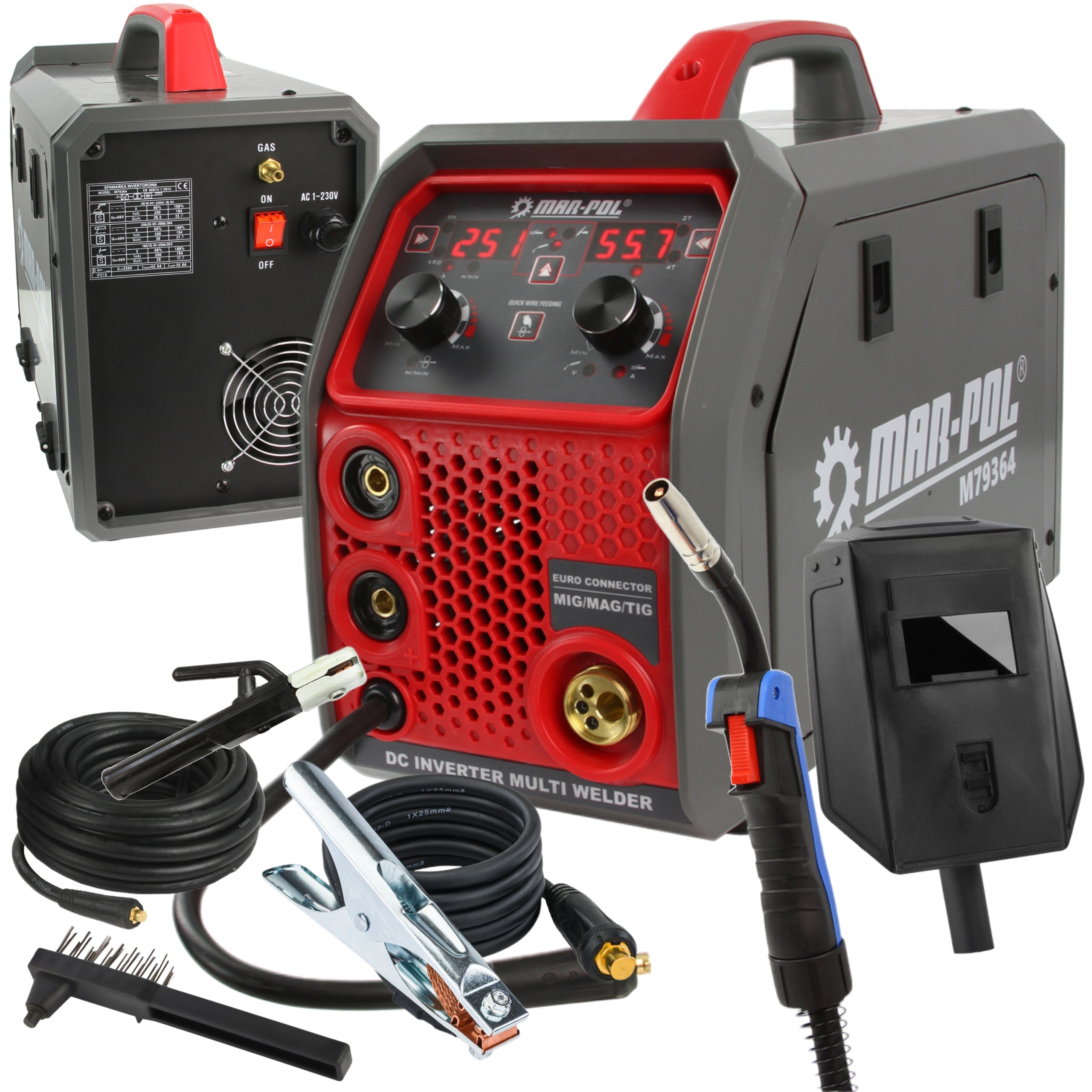 SPAWARKA INWERTOROWA MIGOMAT 250A MIG MMA TIG 230V GAZOWA M79364