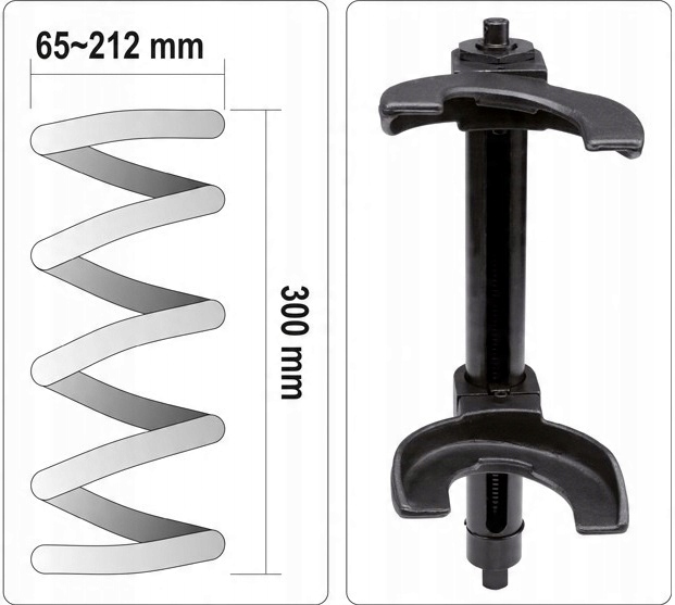 YATO ŚCIĄGACZ SPRĘŻYN TYPU MCPHERSON Z WYMIENNYMI UCHWYTAMI YT-2536