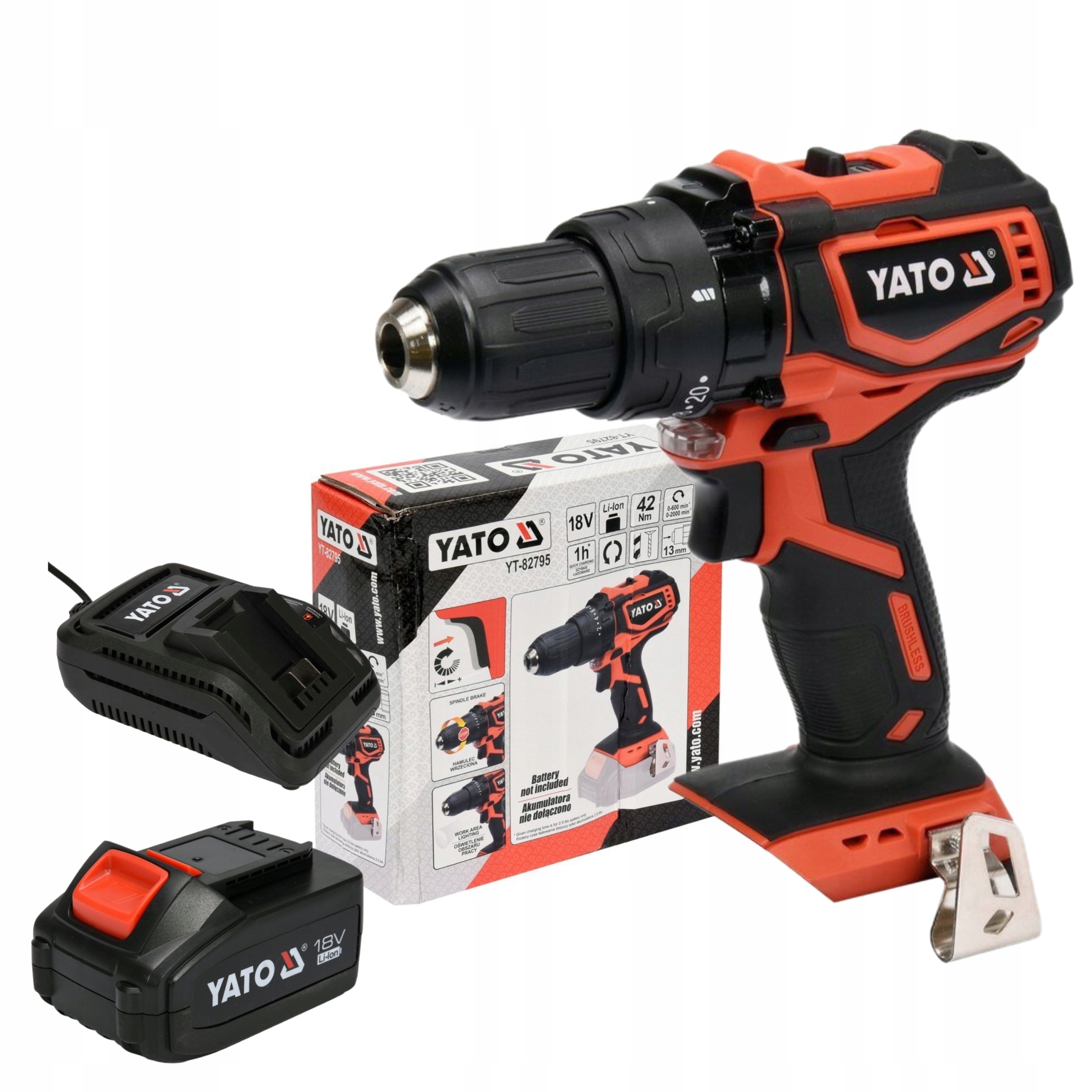 YATO WKRĘTARKA BEZSZCZOTKOWA 18V AKU YT-82795 +4Ah