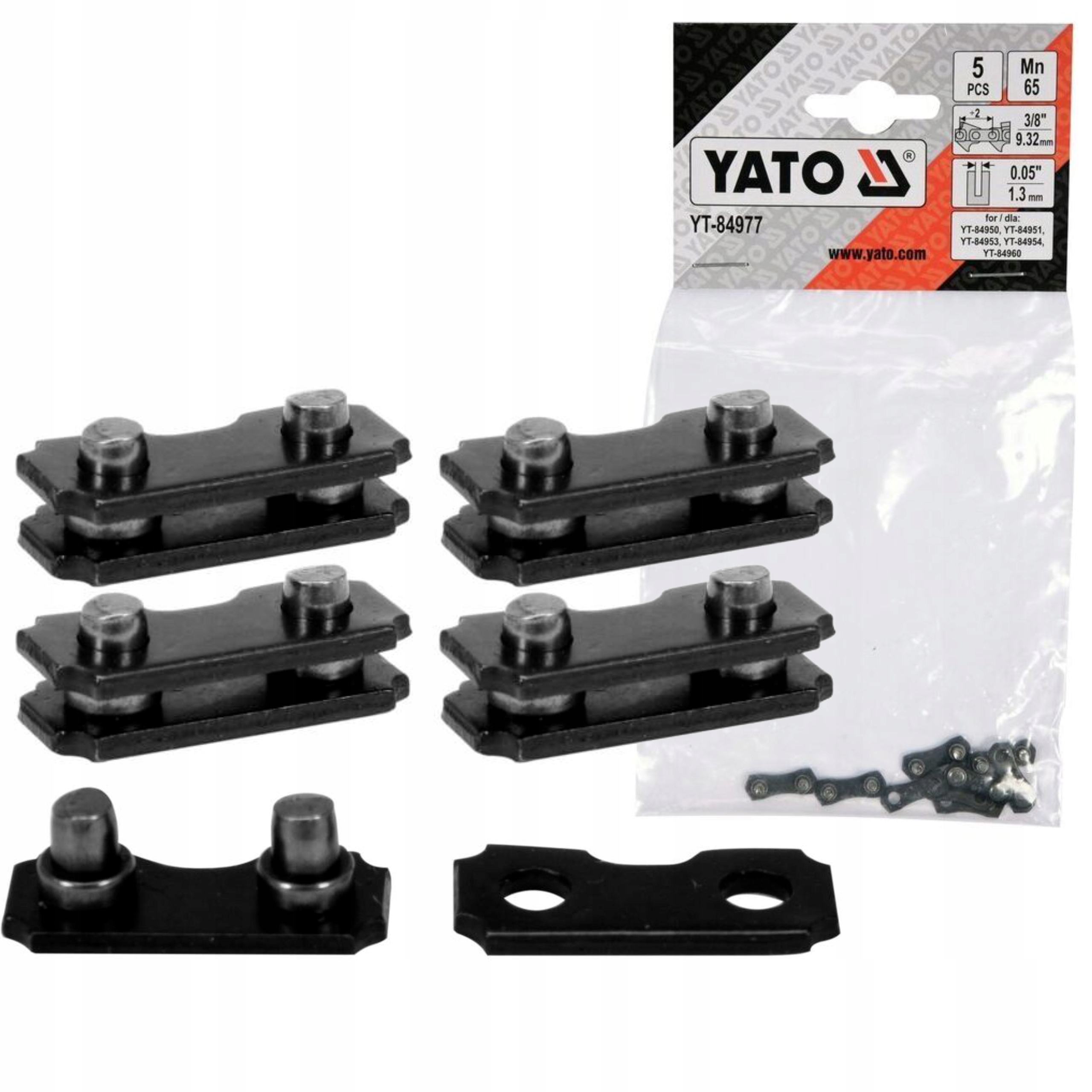 YATO ZESTAW OGNIW ŁĄCZĄCYCH ZAKUWAJĄCYCH ŁAŃCUCHA 3/8" 0,05" 5SZT. YT-84977
