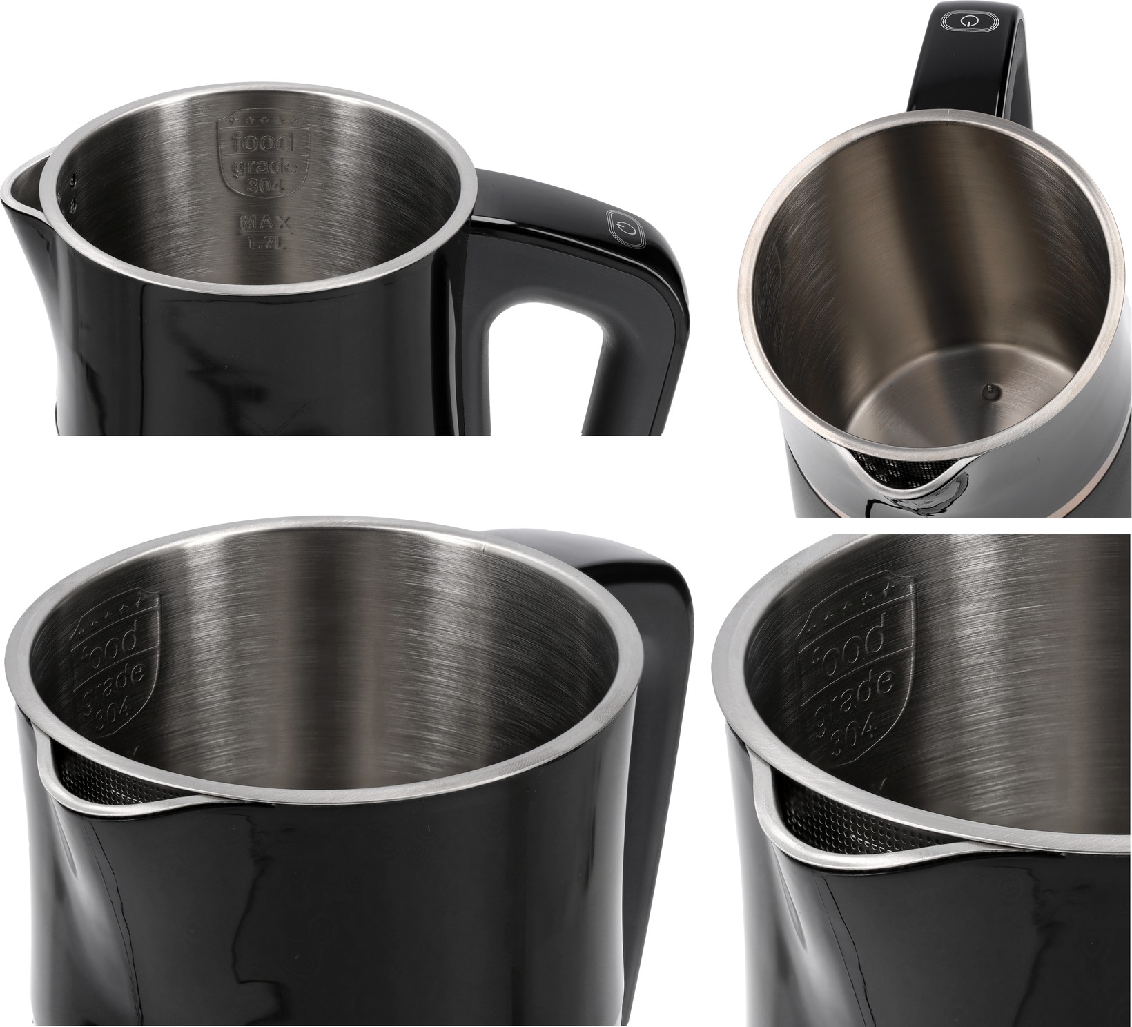 LUND CZAJNIK ELEKTRYCZNY 22000W 1,7L CZARNY Z REGULACJĄ TEMP. 40-100°68217