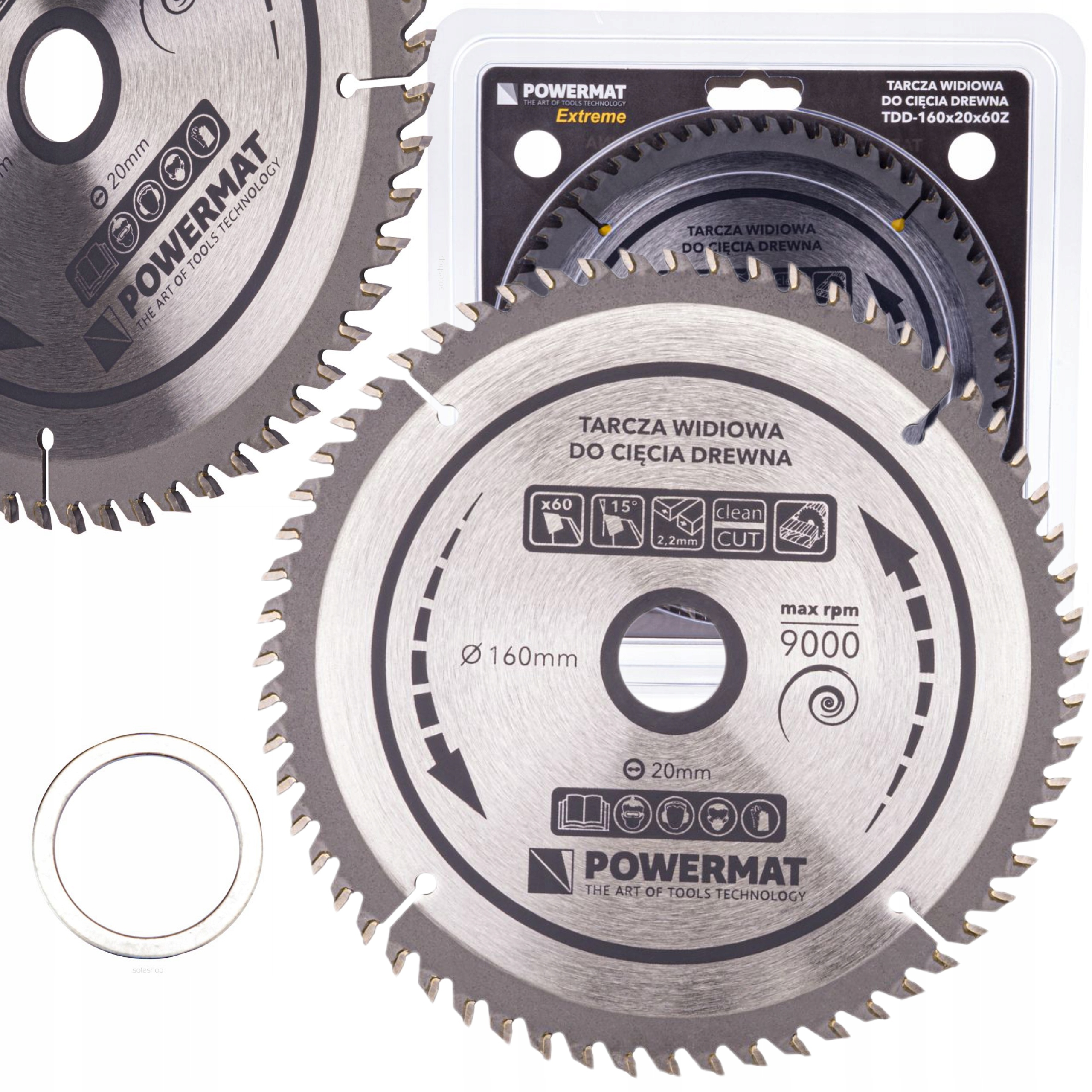 POWERMAT TARCZA WIDIOWA DO DREWNA 160x20 60z TDD-160x20x60Z